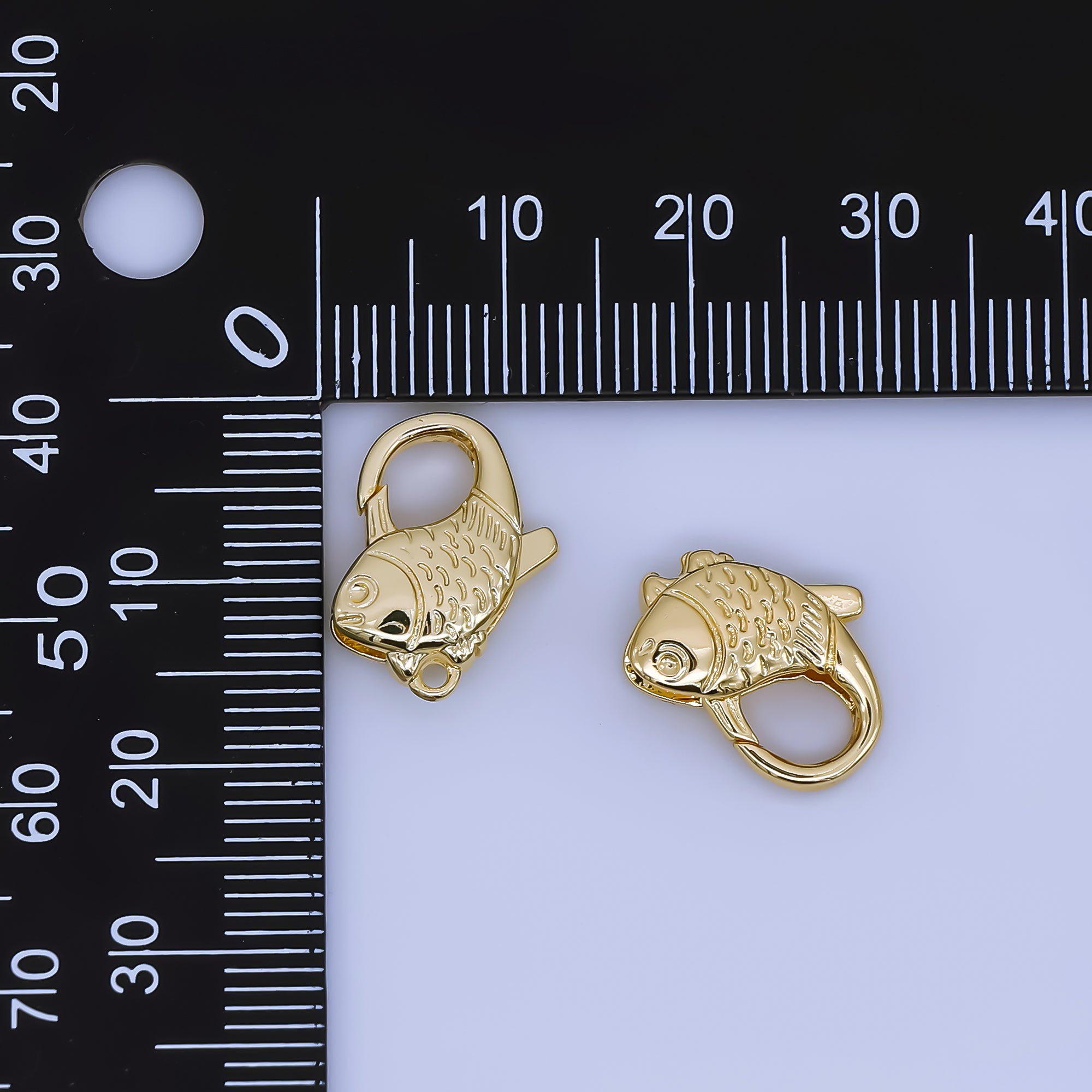 24K Gold Filled 16mm Under the Sea Koi Fish Lobster Clasp Charm Finding | Z1324