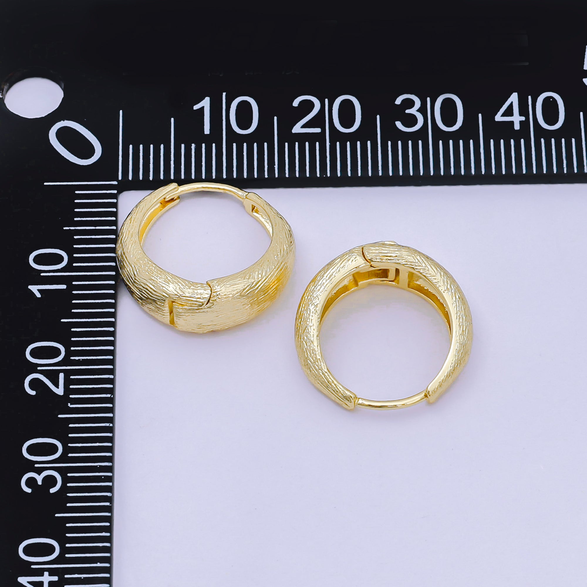 24K Gold Filled Textured Dome Lever Back Huggie Earrings in Gold & Silver | AJ-102 AJ-116