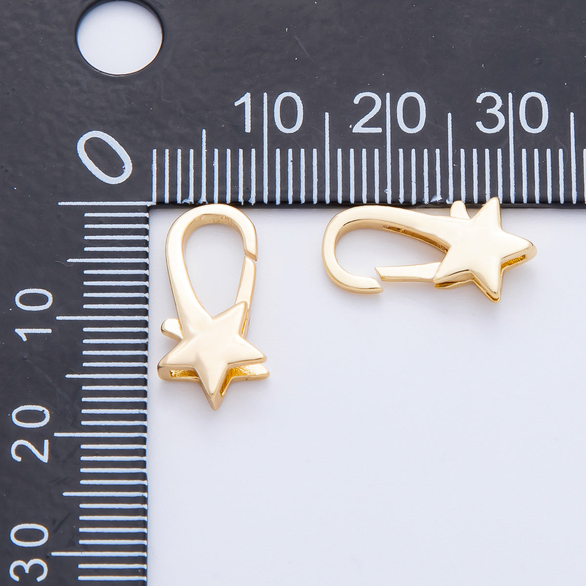 18K Gold Filled 17mm Shooting Star Lobster Clasp Charm Finding | Z1418