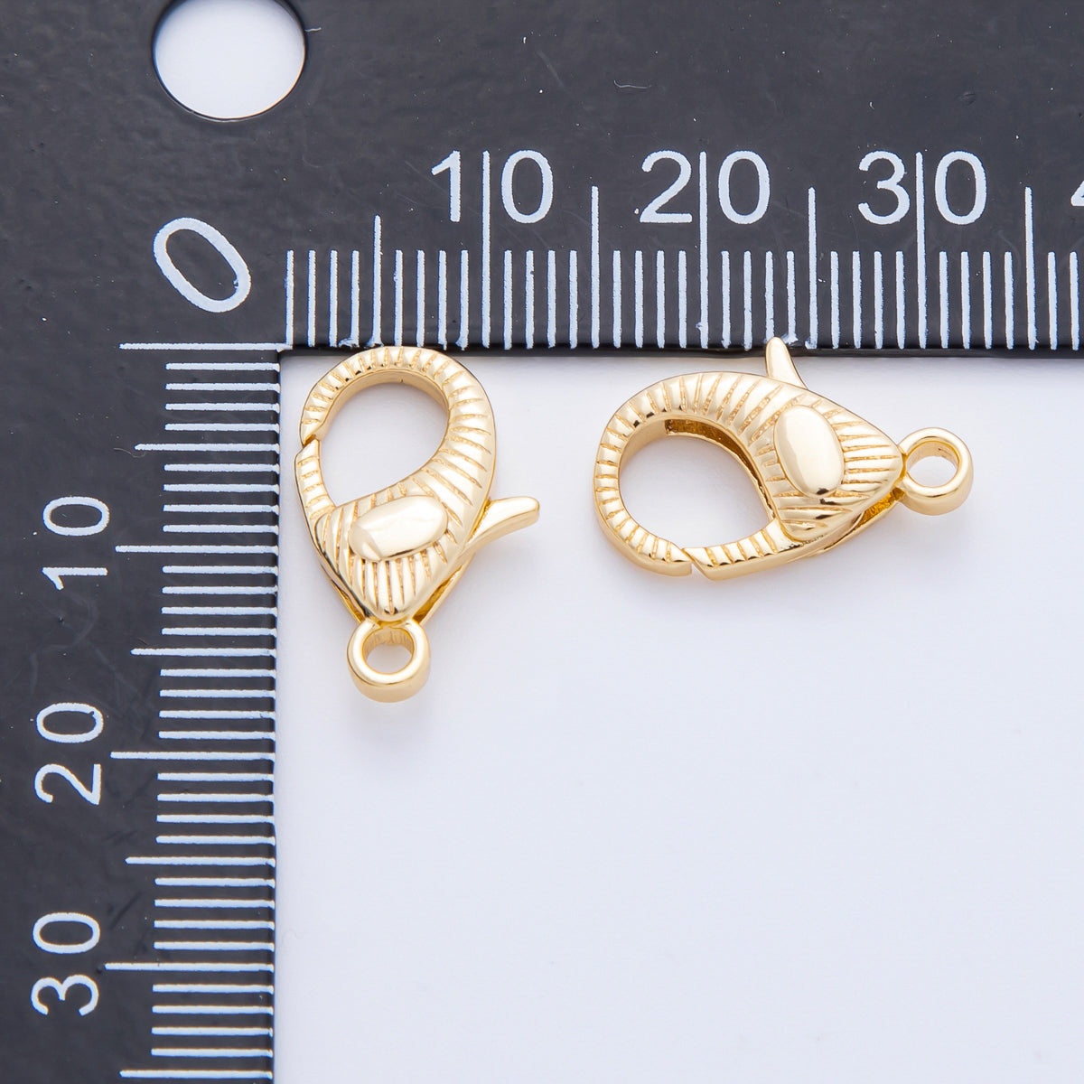 18K Gold Filled 17mm Sunburst Lobster Clasp Open Loop Closure Finding | Z1416