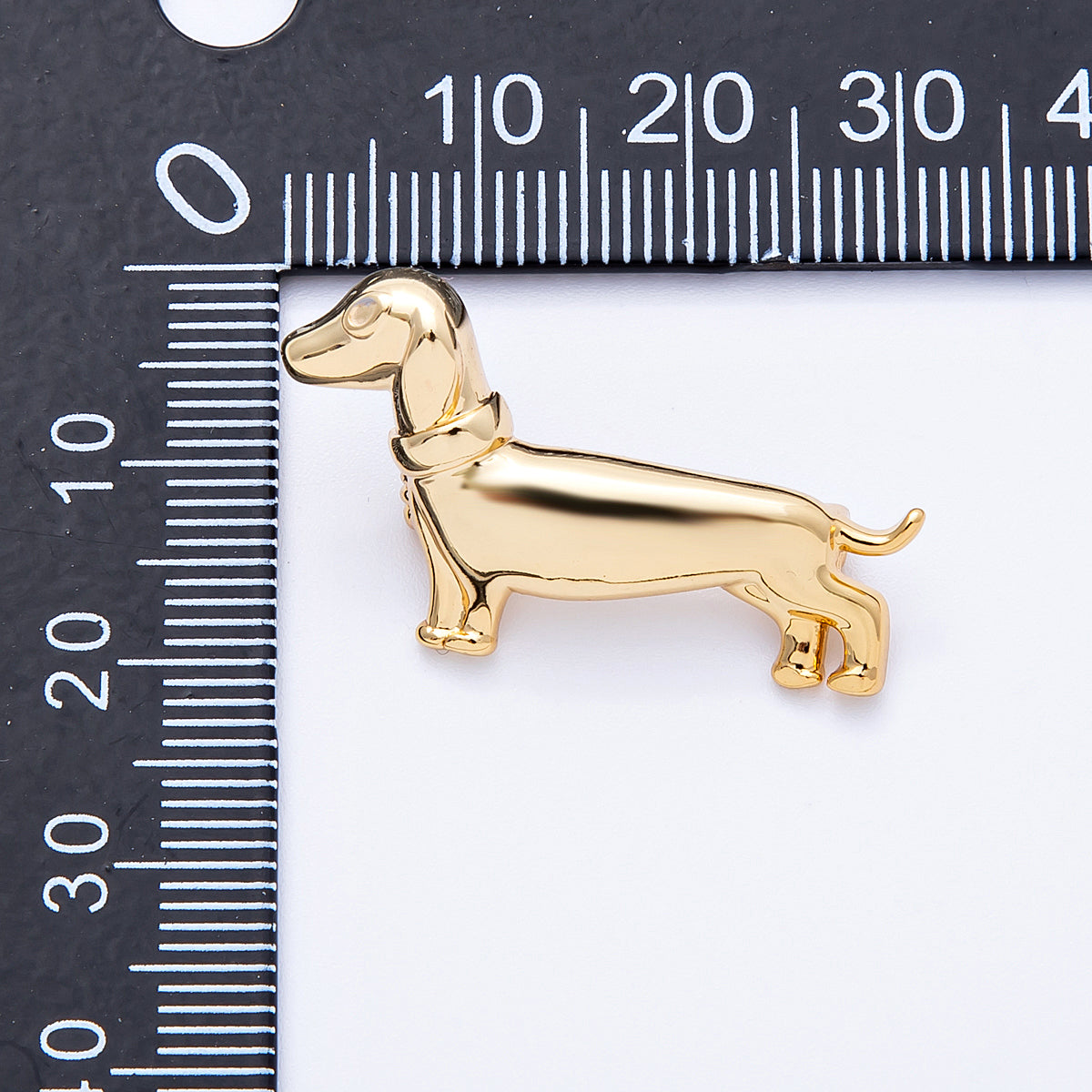 Gold 31mm Minimalist Dachshund Wiener Dog Puppy Pet Animal Brooch Pin in Gold and Silver | BH108 BH109