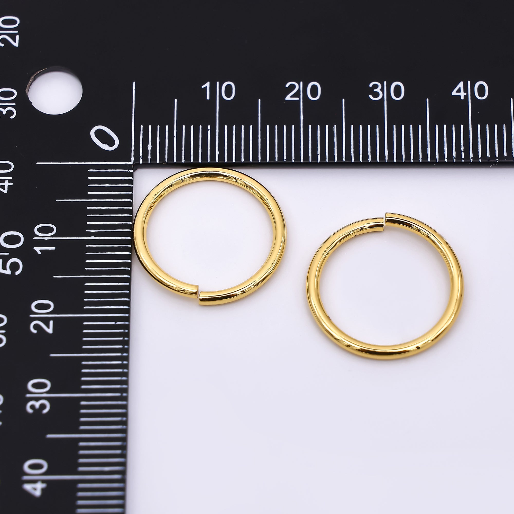24K Gold Filled 18mm Big Circle Round Jumpring Findings in Gold & Silver | SP1639