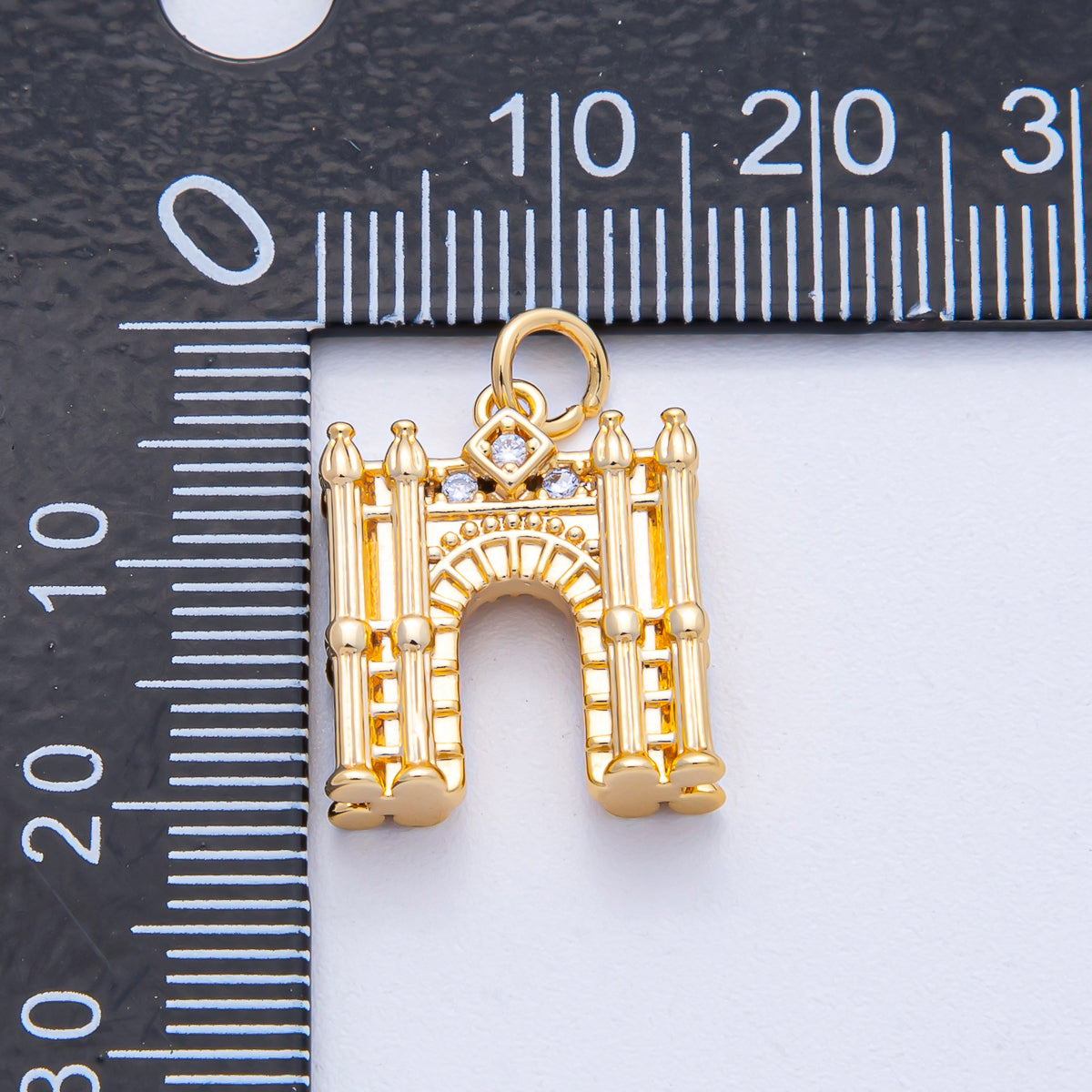 18k Gold Filled Mini England French Monument Castle Travel Inspired AK007