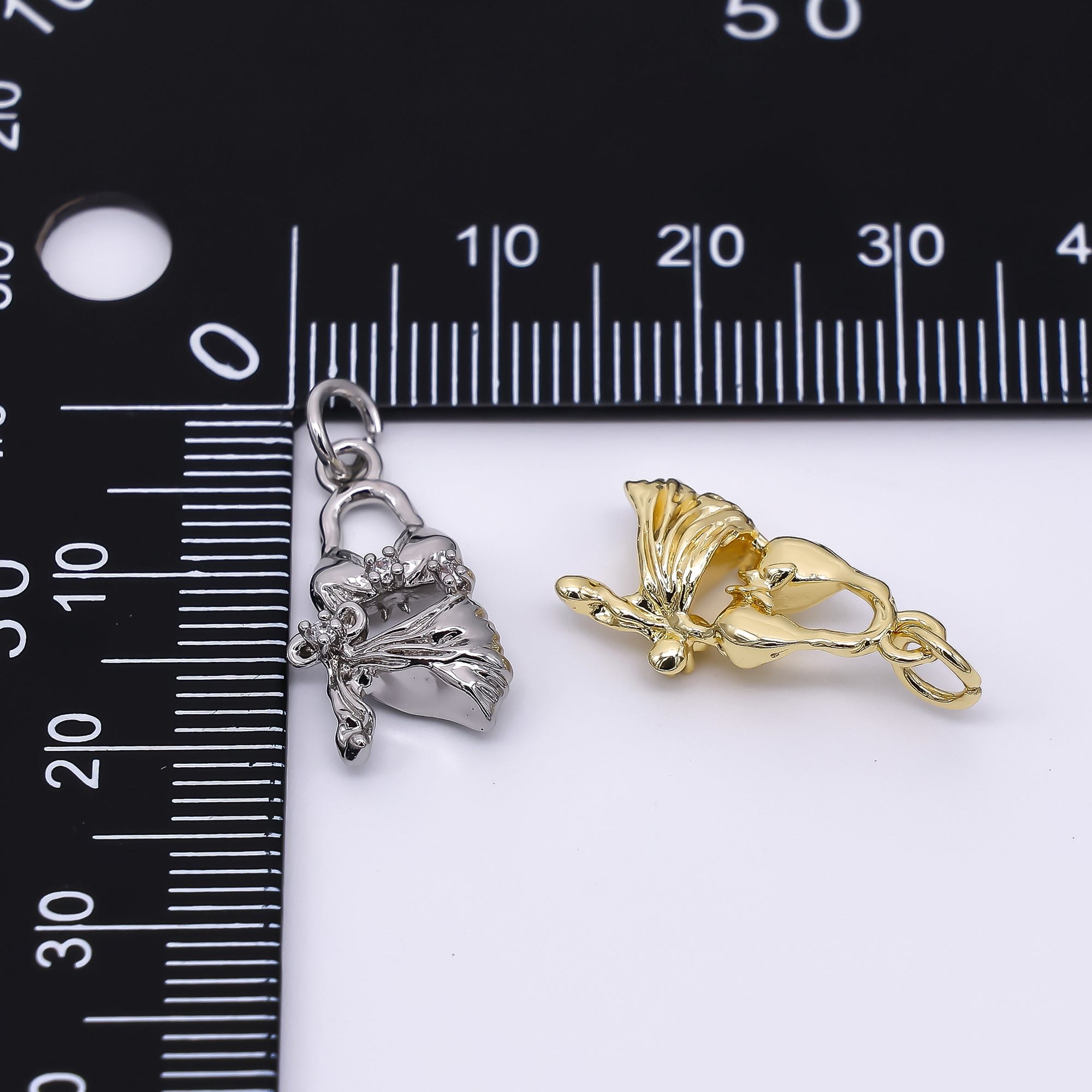 24K Gold Filled 18.5mm Sexy Gorgeous Bikini Charm in Gold & Silver | AH-551