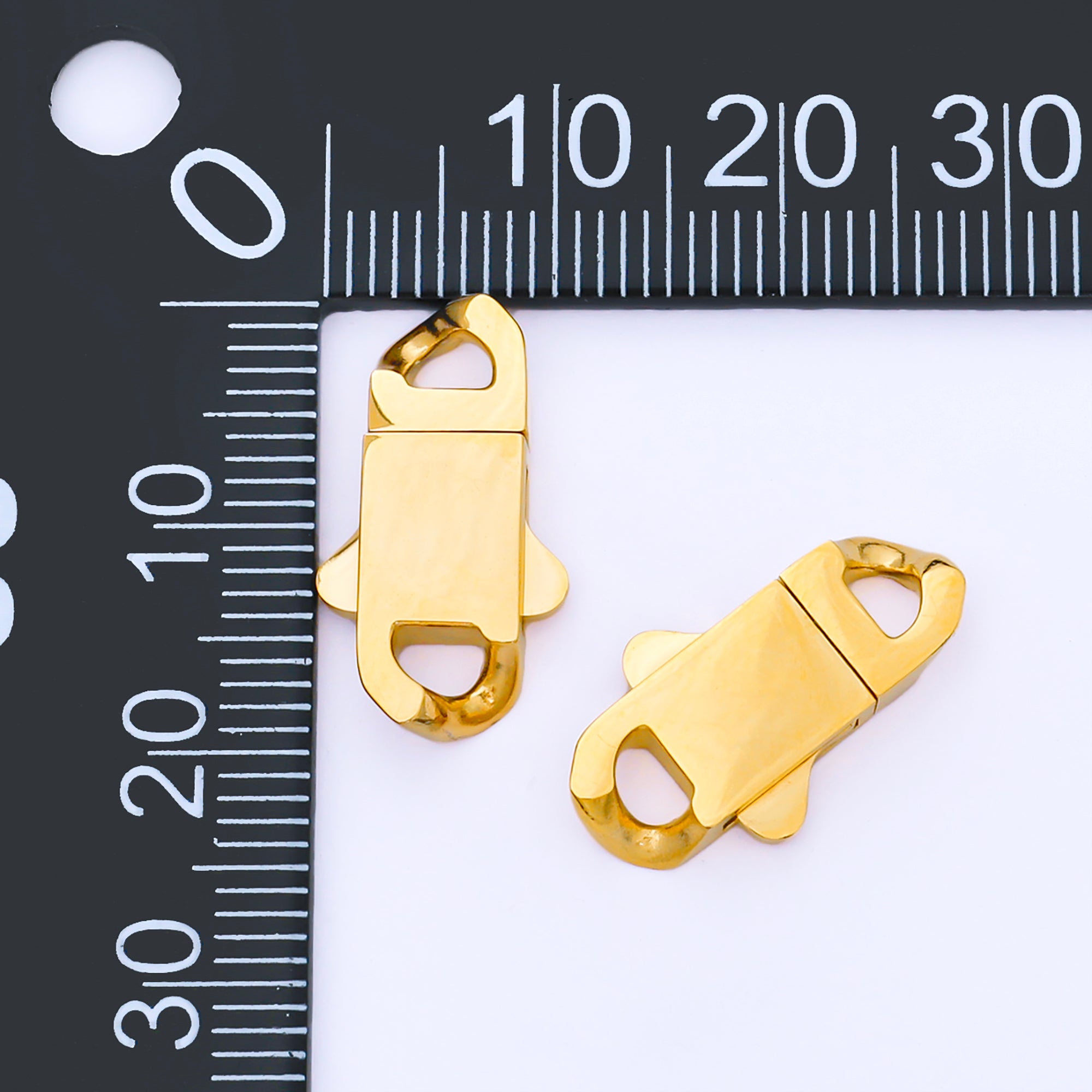 24K Gold Filled 20-23mm Minimalist Box Clasp Closure Charm Finding | Z1331 Z1332
