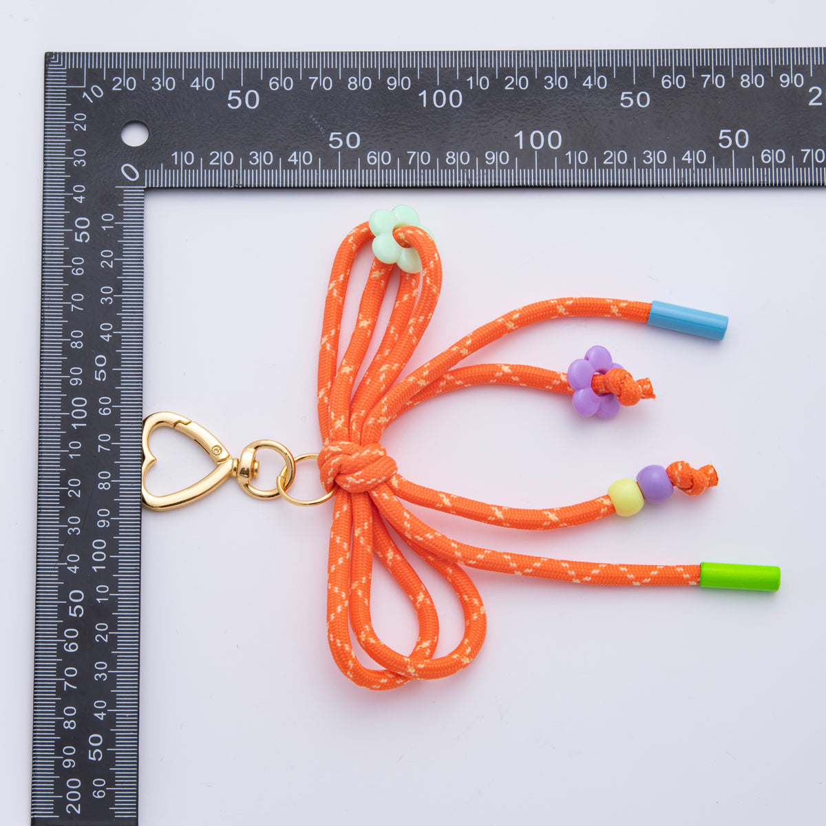 Summer Colorful Big Cord Bag Charm Ribbon Bag Accessory Keychain WB-0027