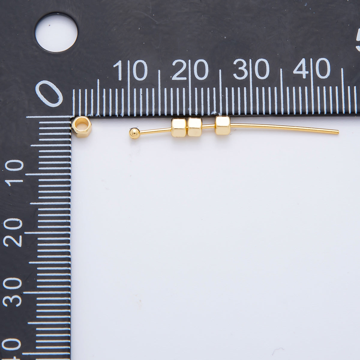 18K Gold Filled 2mm Tiny Hex Tube Bead Spacer | AF-A1078