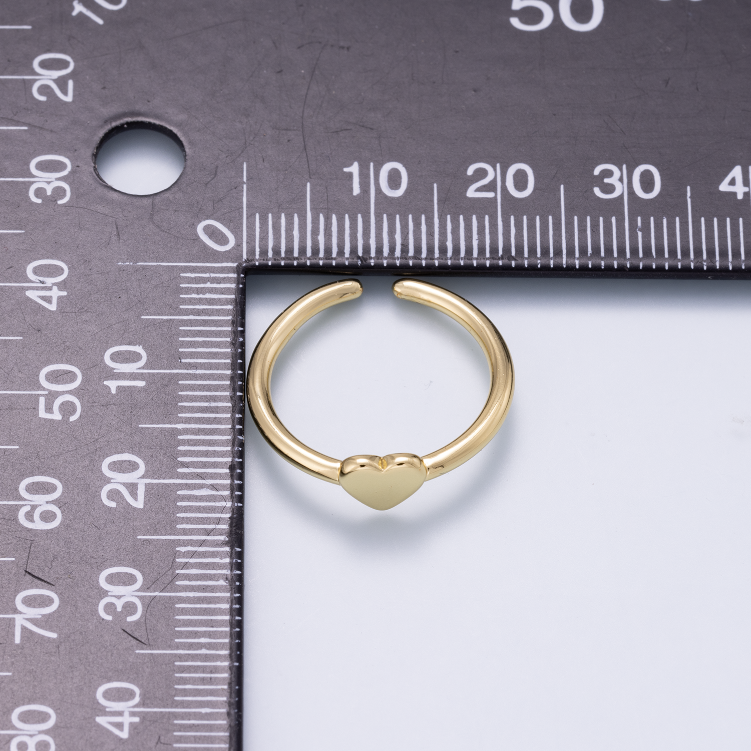 24K Gold Filled Minimalist Mini Heart Ring | Ring-00288