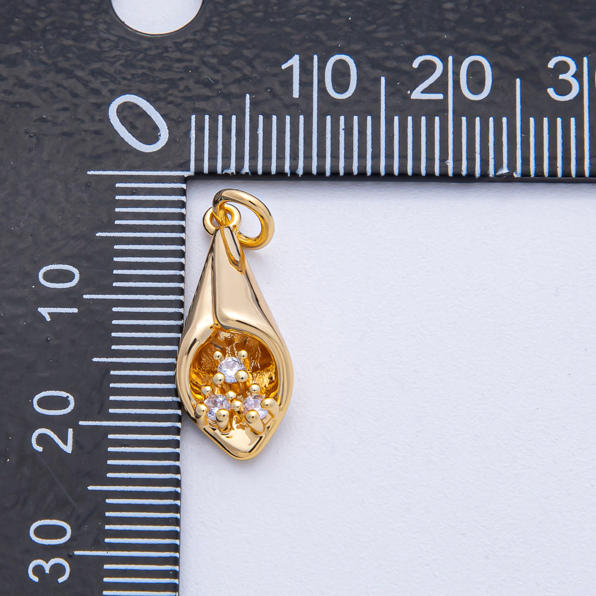 18K Gold Filled 20mm Flower Bouquet 3D Multidimensional Charm | AK018