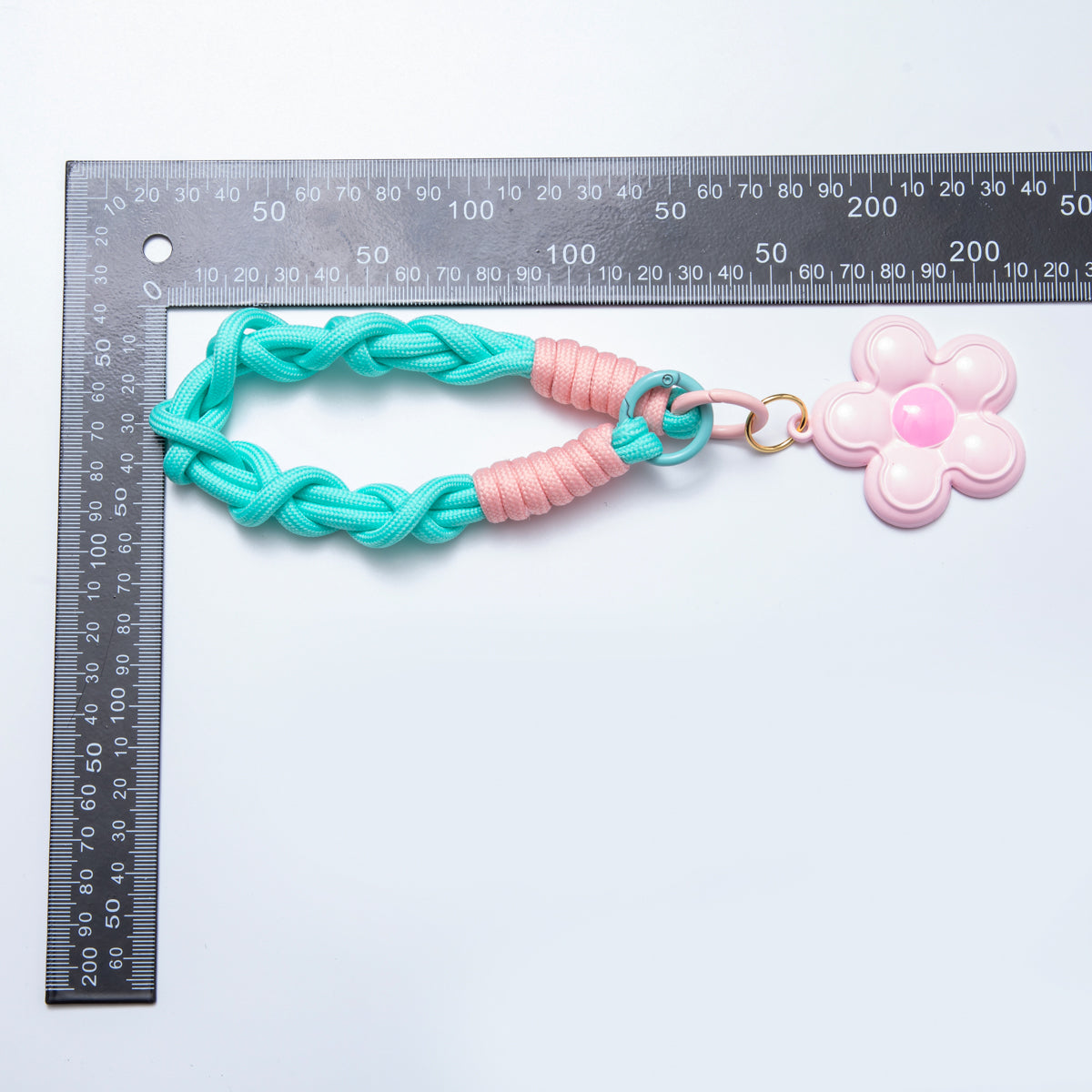 Kawaii Colorful Paracord Charm Bag Keychain Accessories Leather Daisy Charms for Handbag Y2k Accessories Purse Hanging Ornament WB-00078