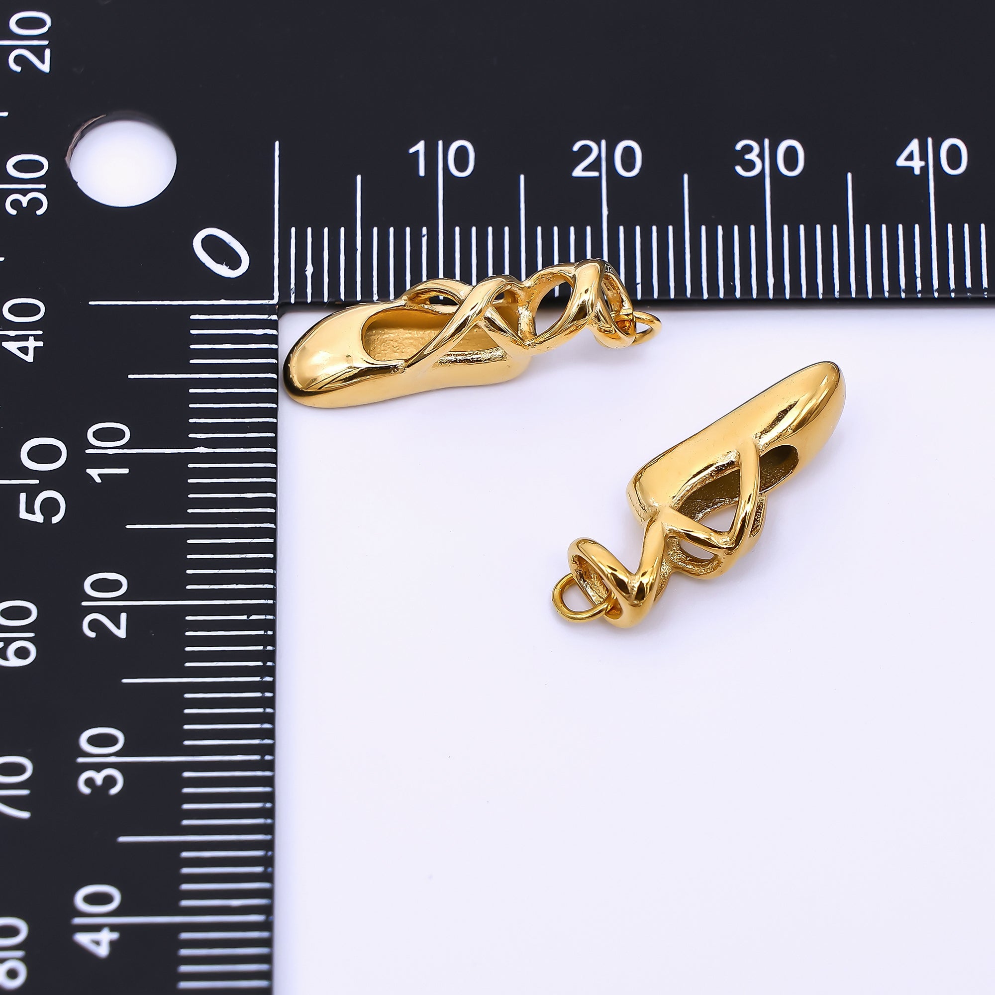 Stainless Steel 21mm Ballet Dance Shoes Charm | J-326