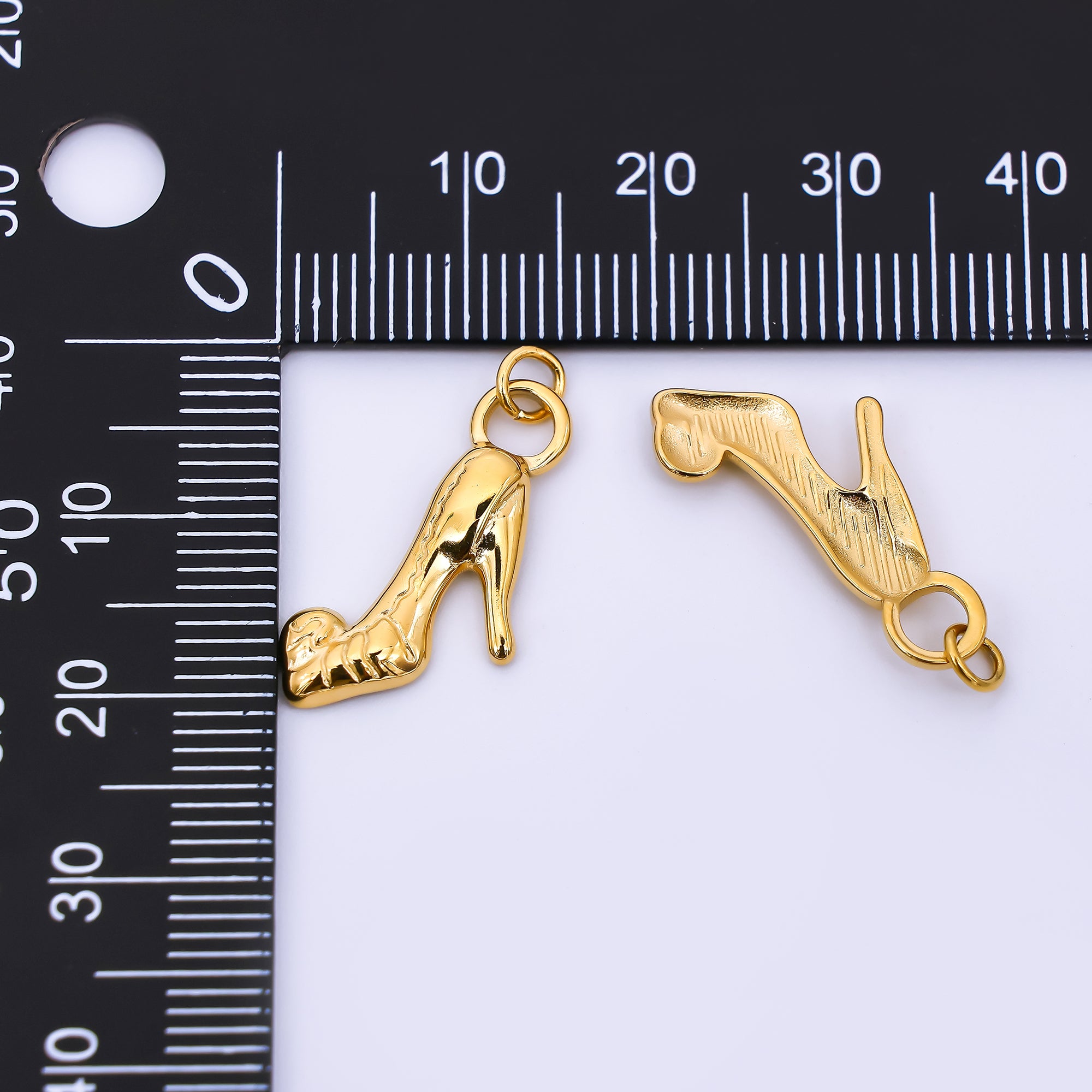 Stainless Steel 22mm Fancy High Heels Woman Shoe Charm | J-321