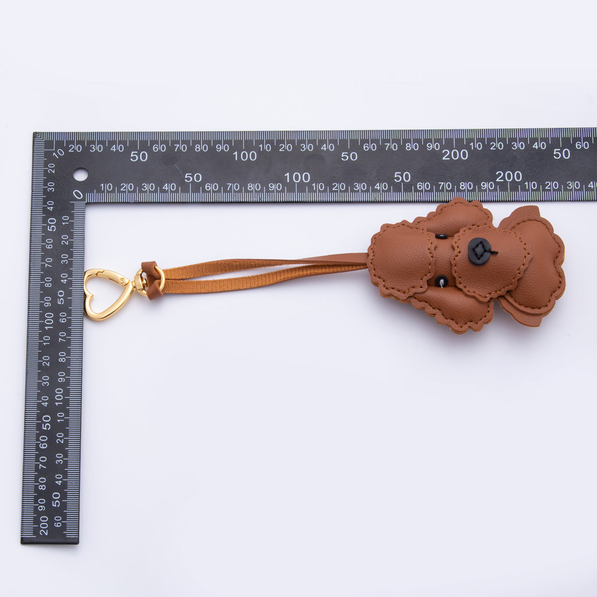 Leather Poodle Dog Bag Charm Keyring Purse Bag Backpack Charm Accessory WB-00022