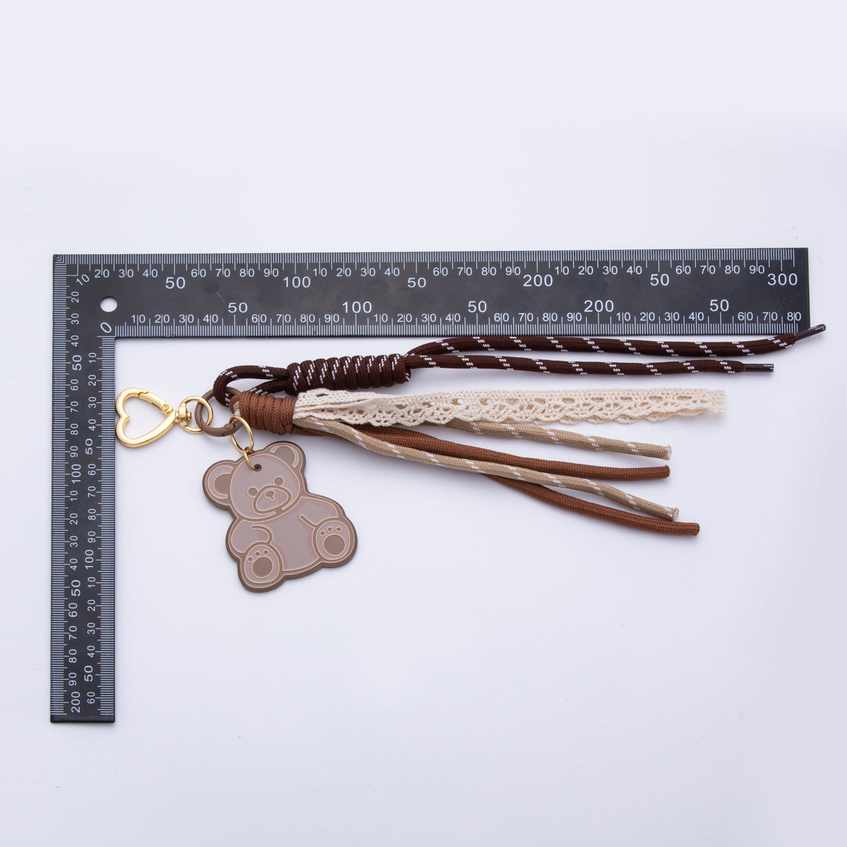 Handmade Brown Bear Cup Coffee Keychain Purse Bag Backpack Charm Accessory WB-00087
