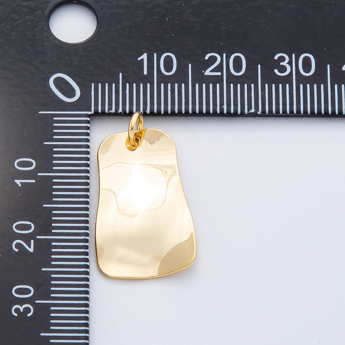 18K Gold Filled 26mm Polished Freeform Organic Shape Charm | N-A1728