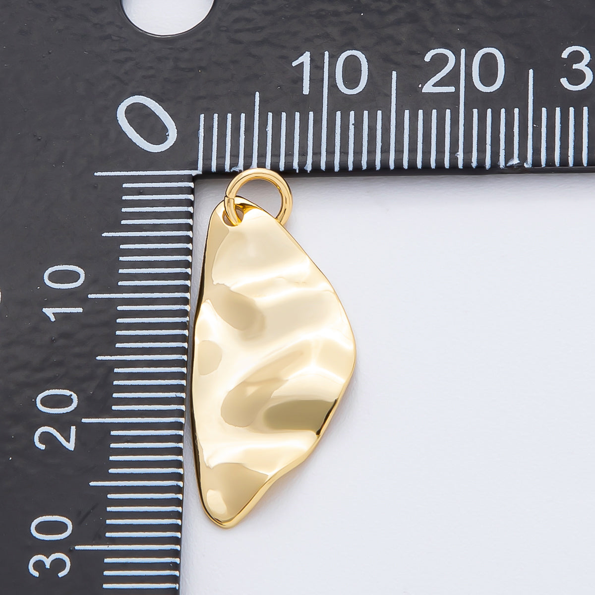 18K Gold Filled 29mm Potato Chips Organic Freeform Shape Charm | N-A1840