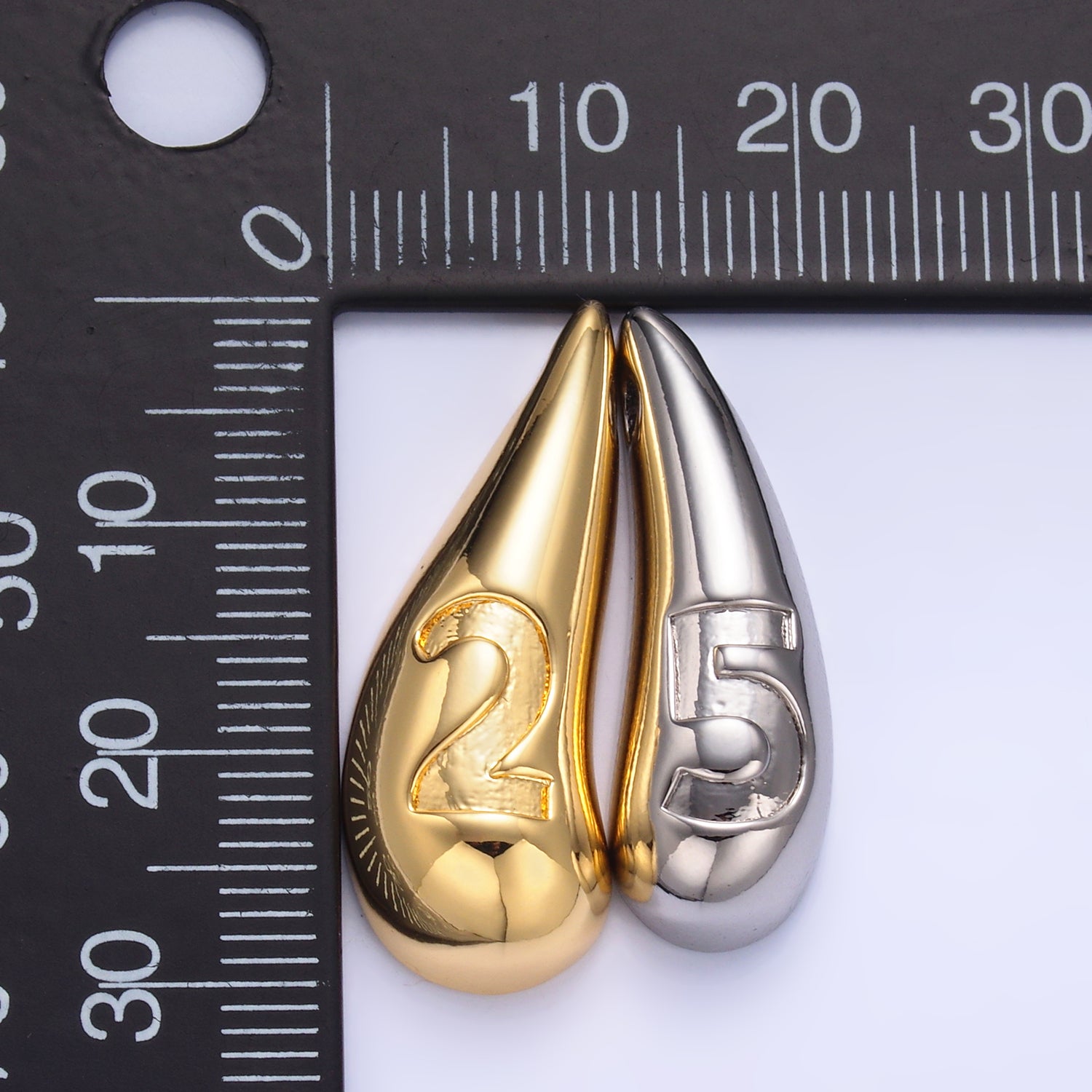 24K Gold Filled 25 Teardrop Slide Charm Set | W822