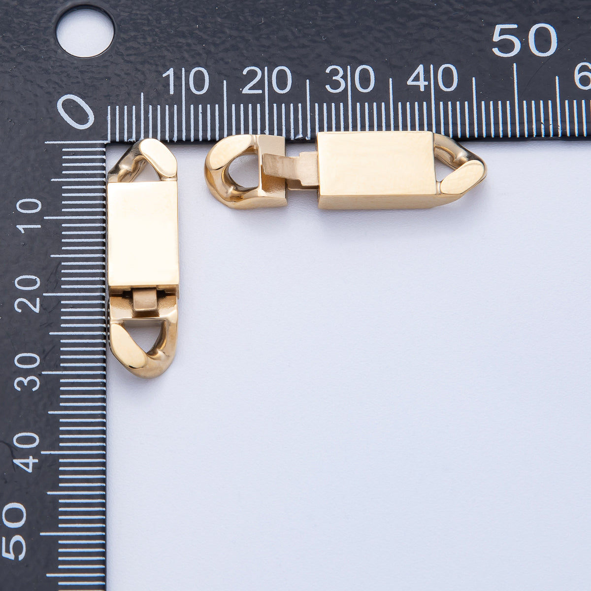 Stainless Steel 30.5mm, 40.5mm Minimalist Curb Chain Insert Clasps Closure Finding | Z1660 Z1661