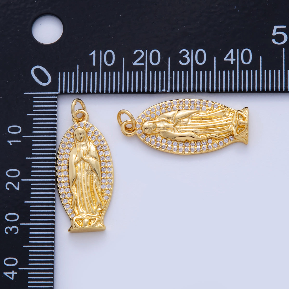 24K Gold Filled Geometric Molten Oblong Charm | M141 - DLUXCA