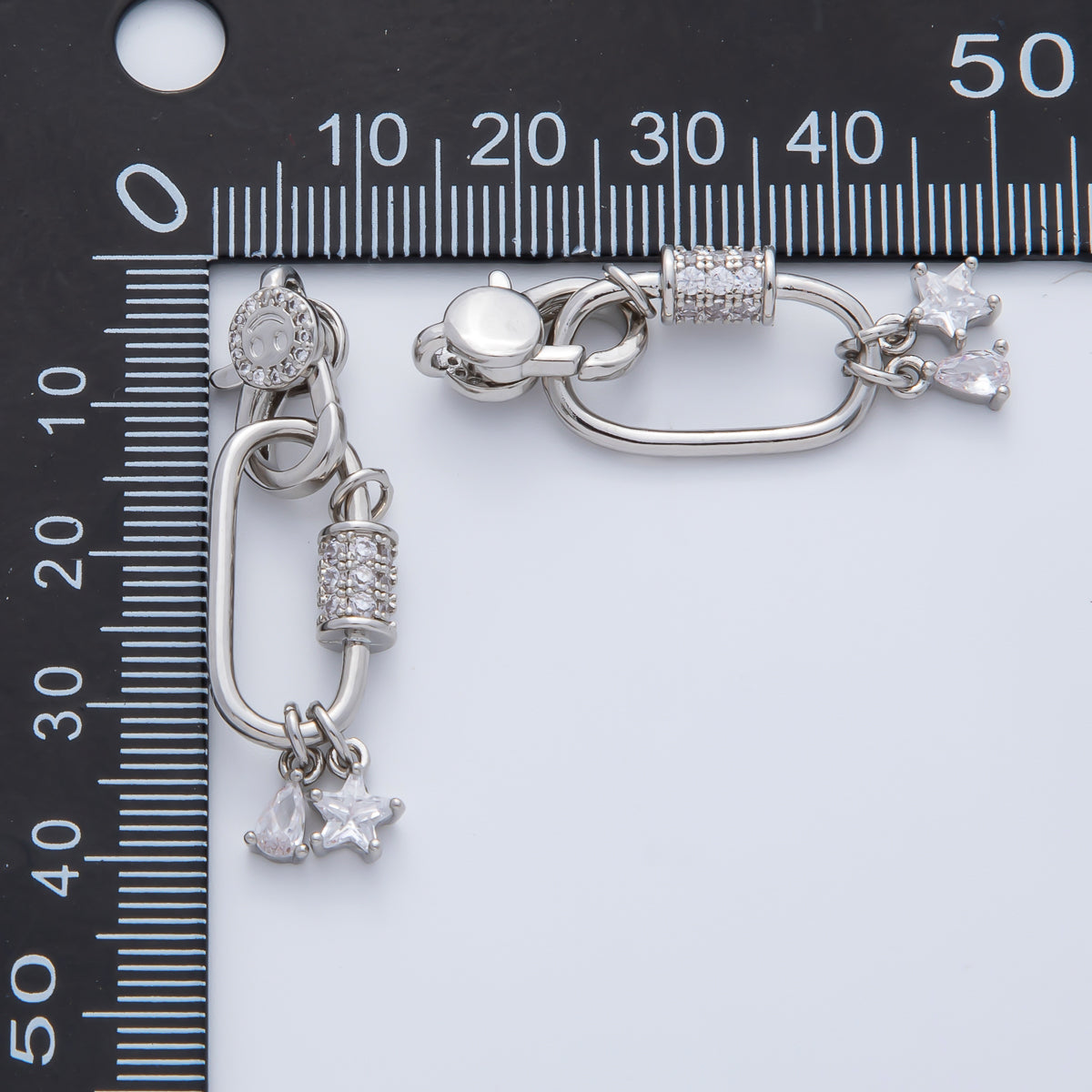 18K Gold Filled 33mm Star, Pear Cut CZ Lobster Clasp Finding | Z1449