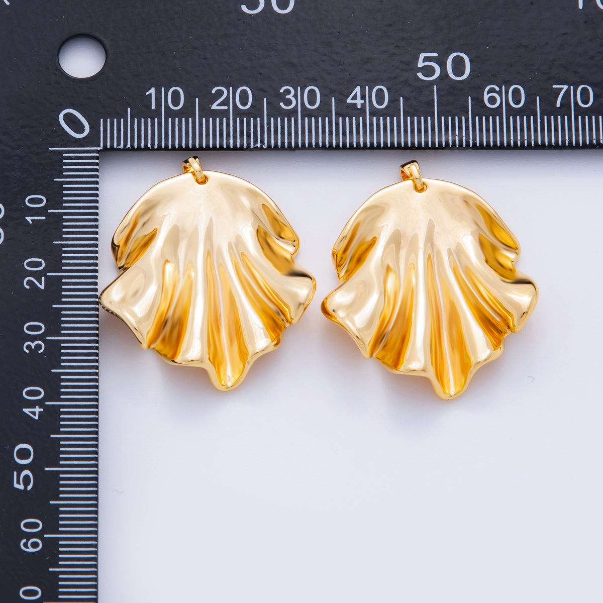 18K Gold Filled Flow Molten Foil Geometric Pendant | AH700