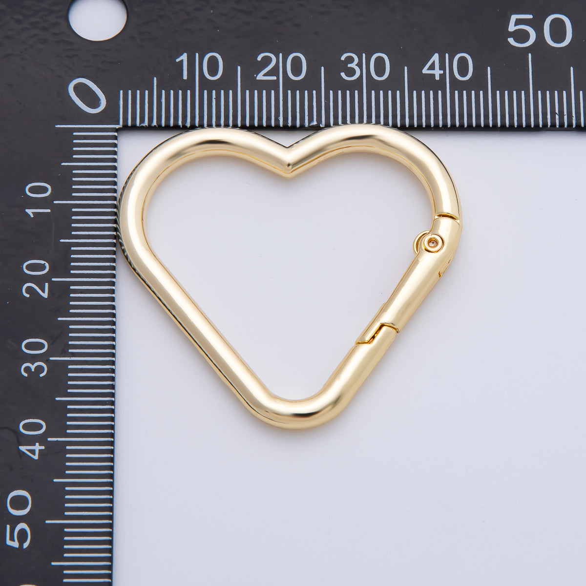 Stainless Steel 39.5mm Heart-Shaped Push Gate Clasp Closure Finding | Z1415