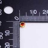 Gold Filled Personalized Locket Bead: 4mm Birthstone Bezel CZ | B-925 - B-930 - DLUXCA