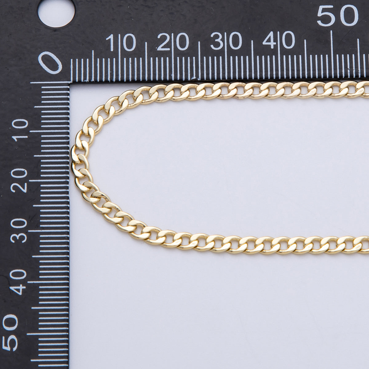 14K Gold Filled 5mm Curb Unfinished Chain by Yard | Roll-1823