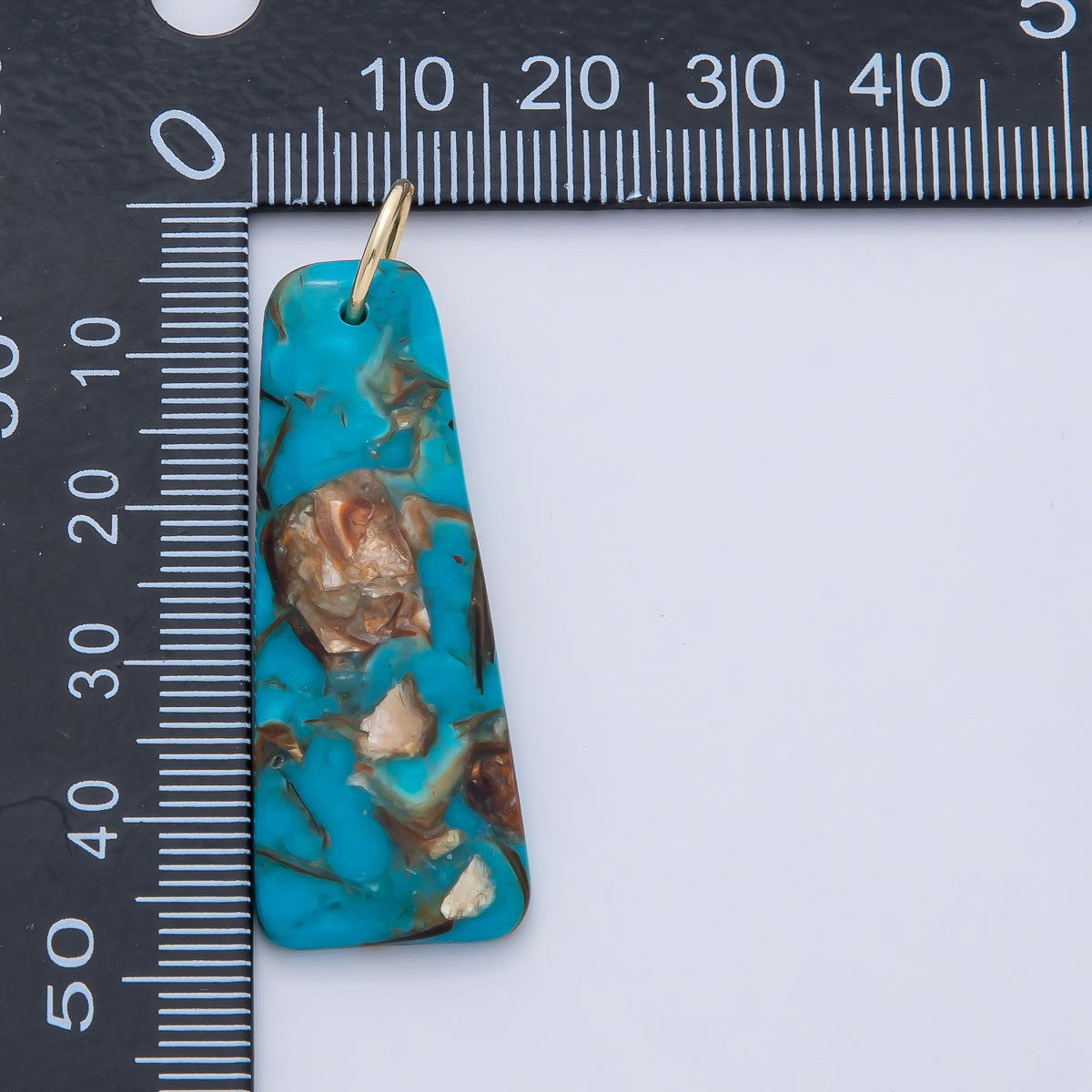 18K Gold Filled Boho Gemstone Bar Pendant – Turquoise & Multicolor Stone Charms| AF1495