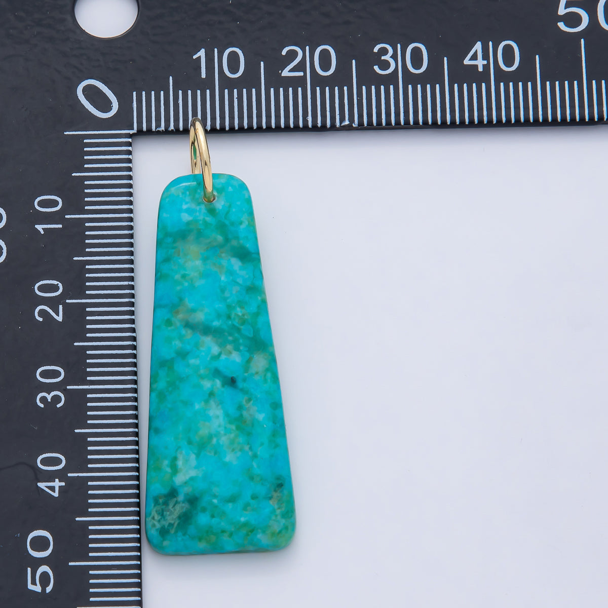 18K Gold Filled Boho Gemstone Bar Pendant – Turquoise & Multicolor Stone Charms| AF1495