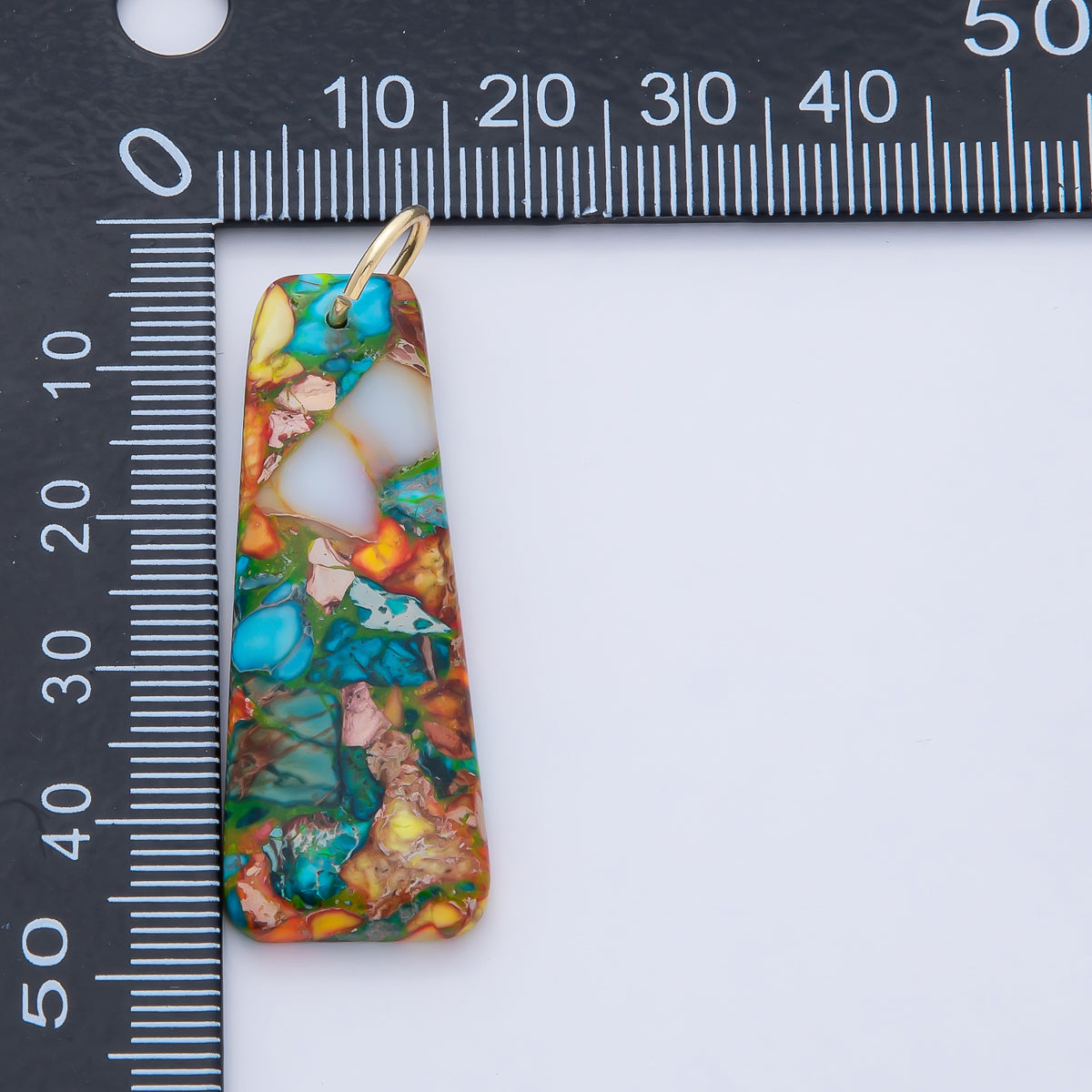 18K Gold Filled Boho Gemstone Bar Pendant – Turquoise & Multicolor Stone Charms| AF1495