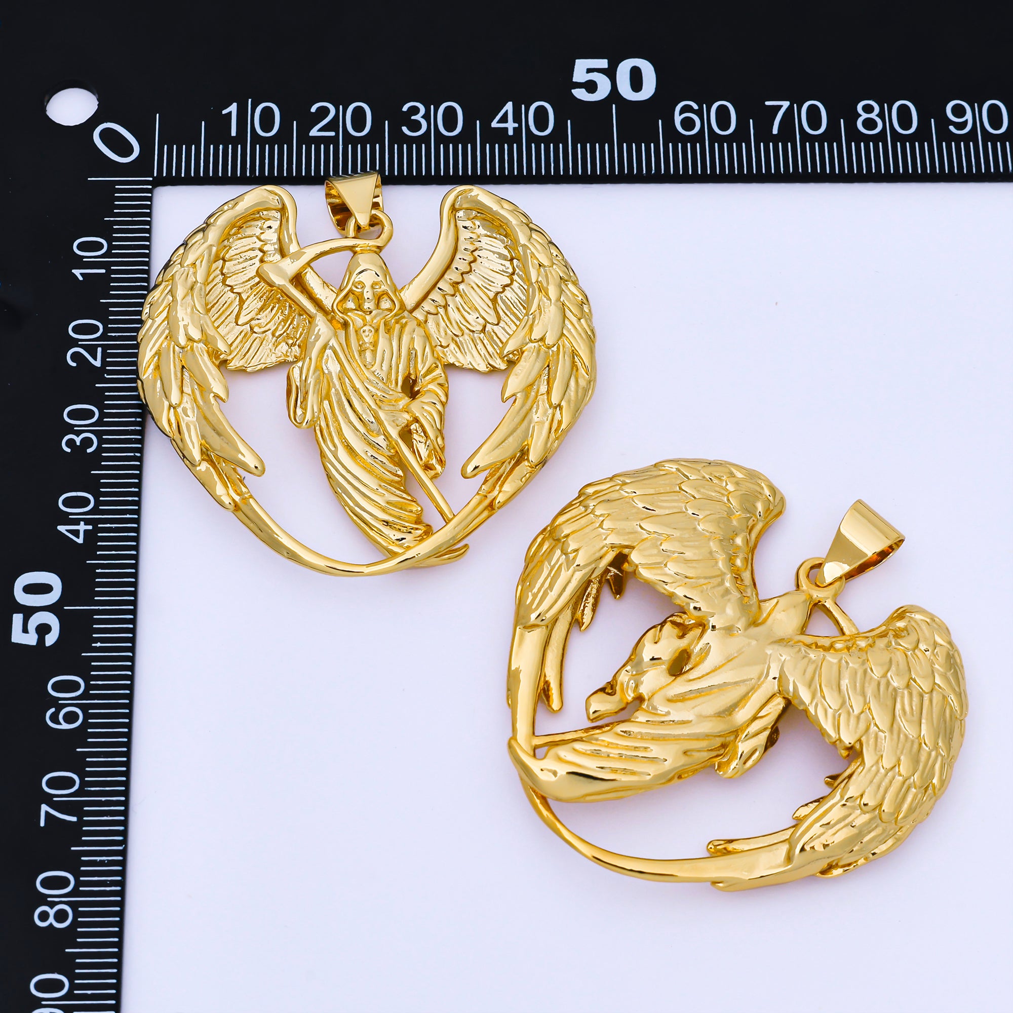 24K Gold Filled 44mm Grim Reaper Statement Pendant | AA1679