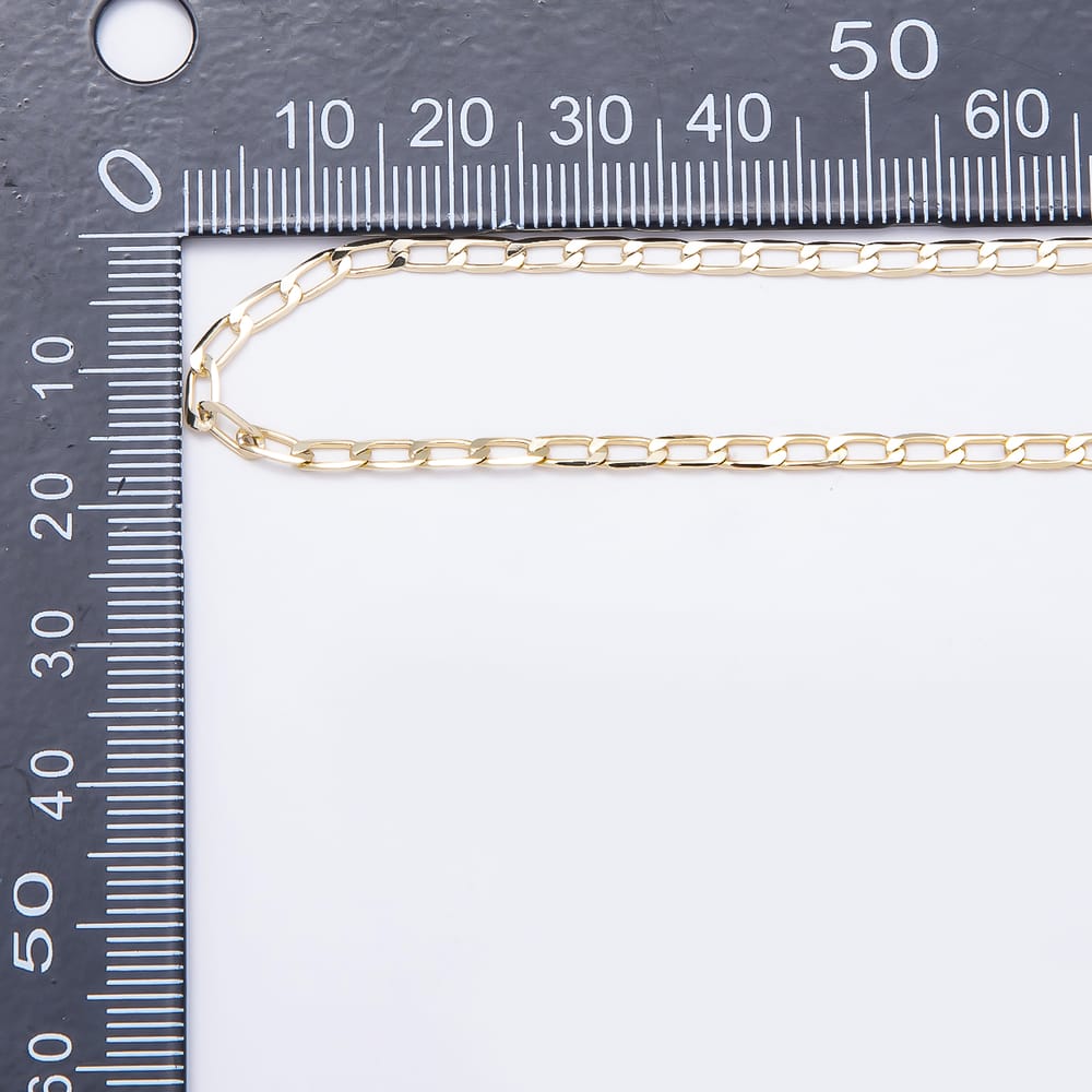 16K Gold Filled 5mm Elongated Oval Link Chain Unfinished Chain by Yard | Roll-01911