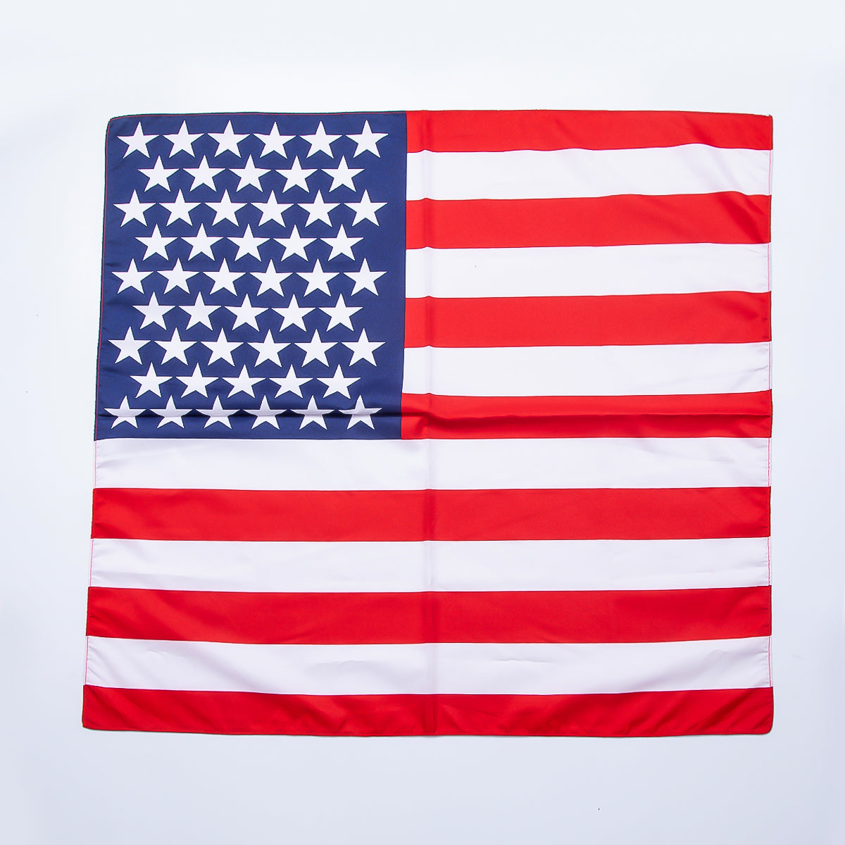 USA American Flag Printed Faux Silk Twill 55 Square Bandana Scarf Necklace | WA-04626