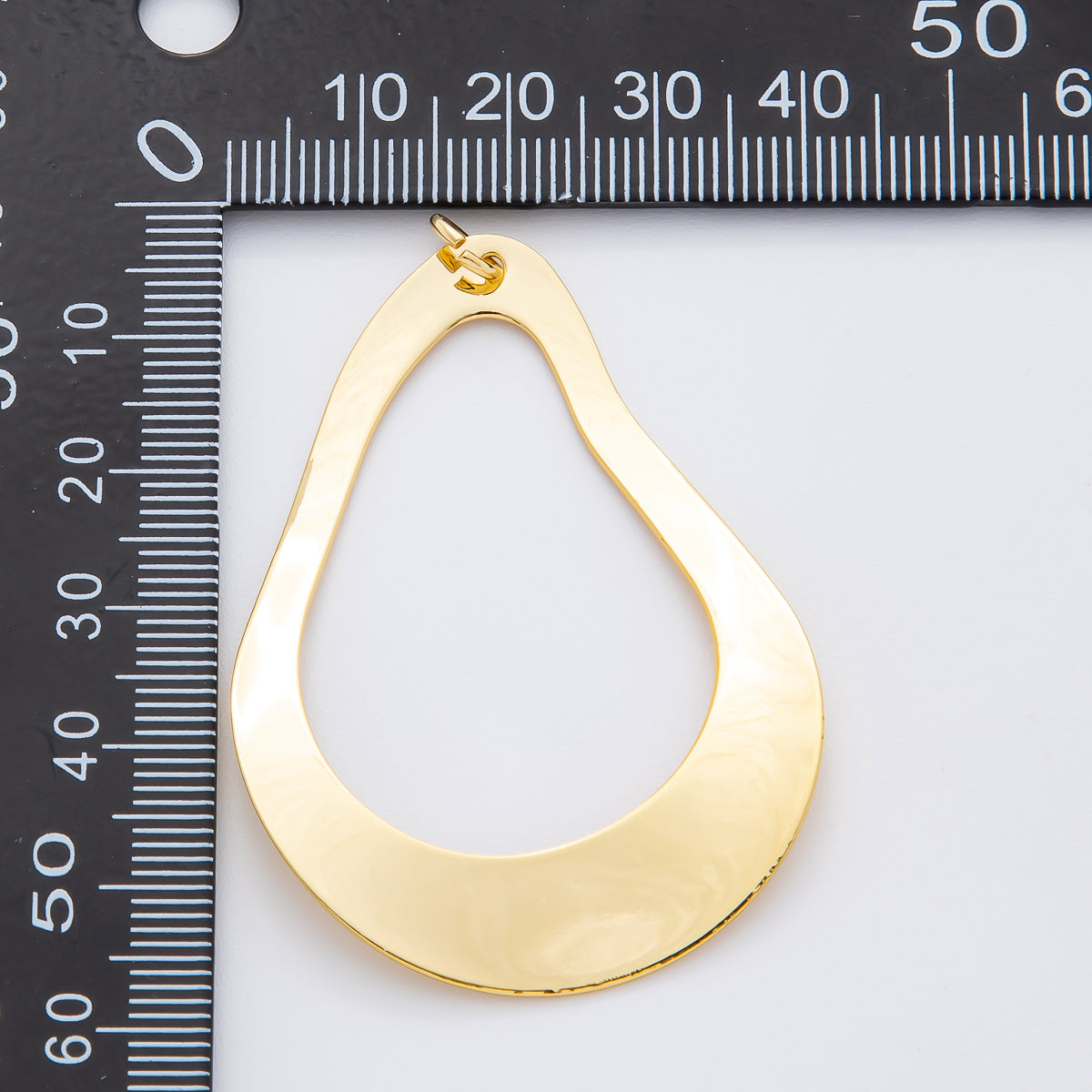 18K Gold Filled 58mm Open Pear-Cut Oblong Charm | N-A1525