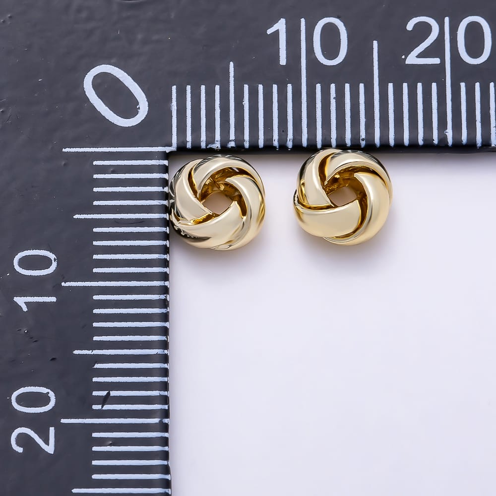 16K Gold Filled 7mm Twisted Knot Swirl Spacer Bead 4pcs/bag | Beads-00602