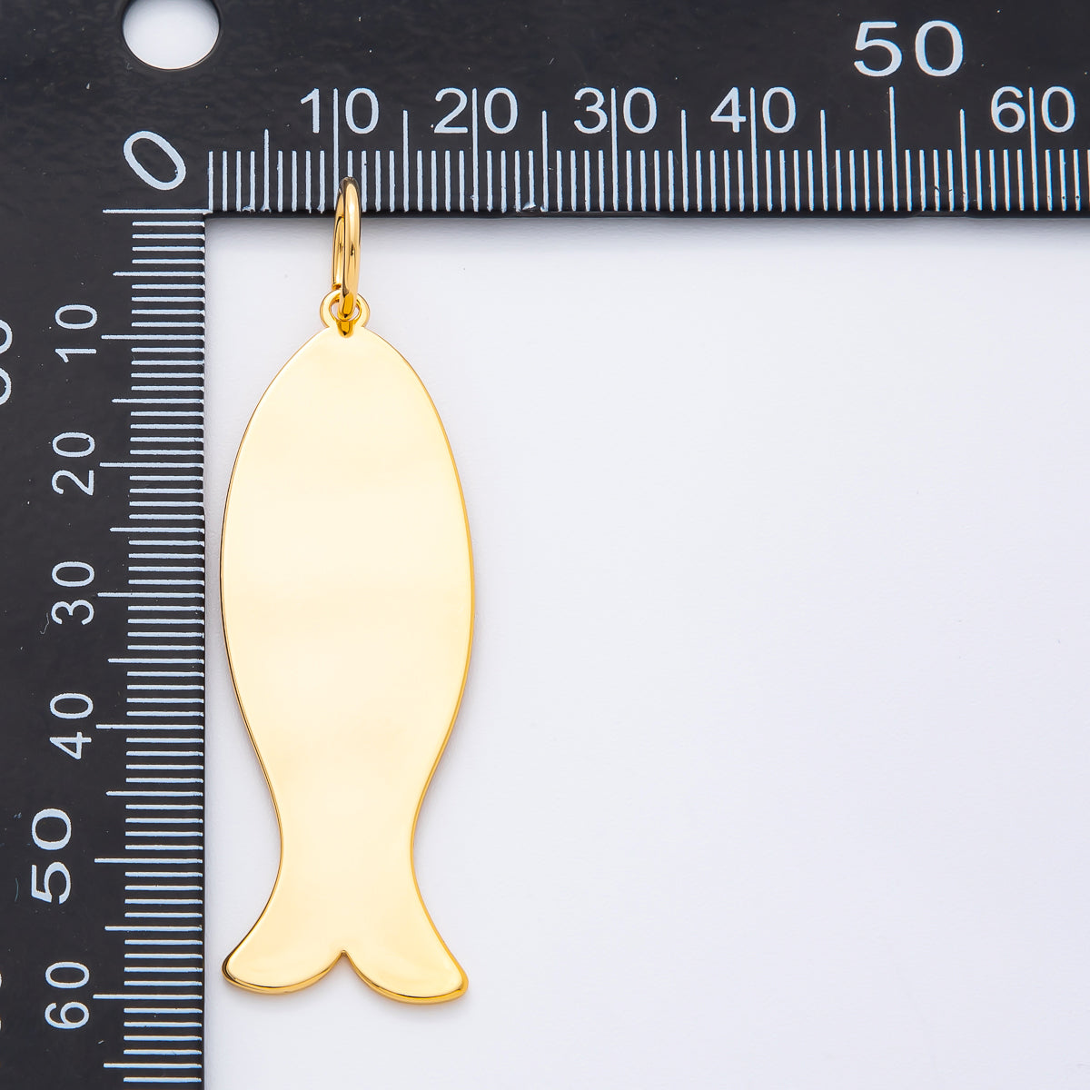 18K Gold Filled 61mm Flat Under the Sea Fish Dainty Charm | N-A1384