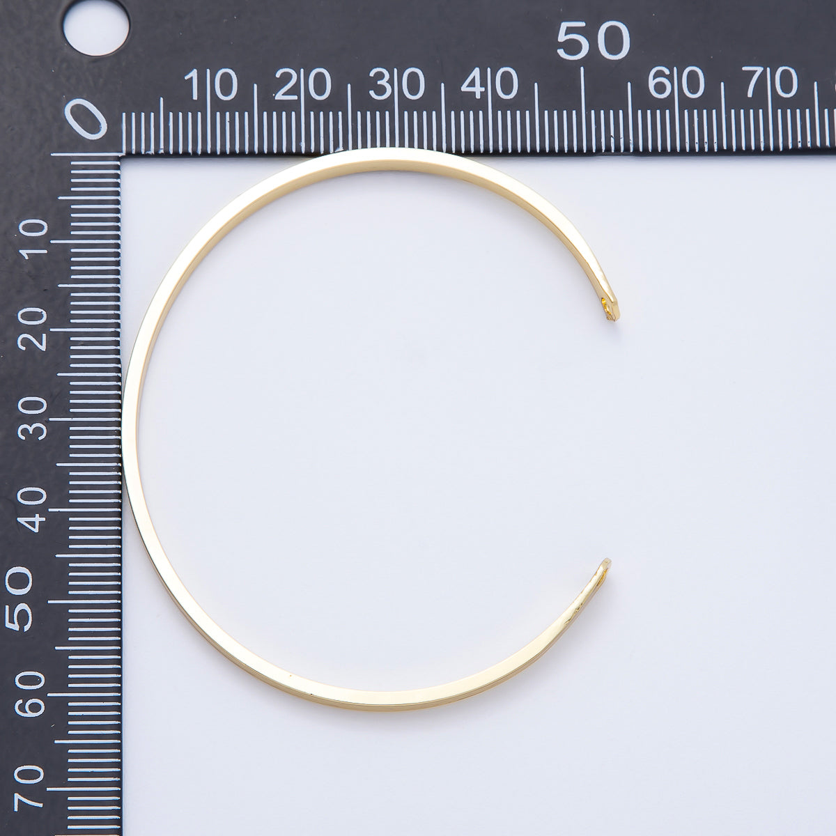 16K Gold Filled Minimalist Thin Cuff Bracelet | WA-04451