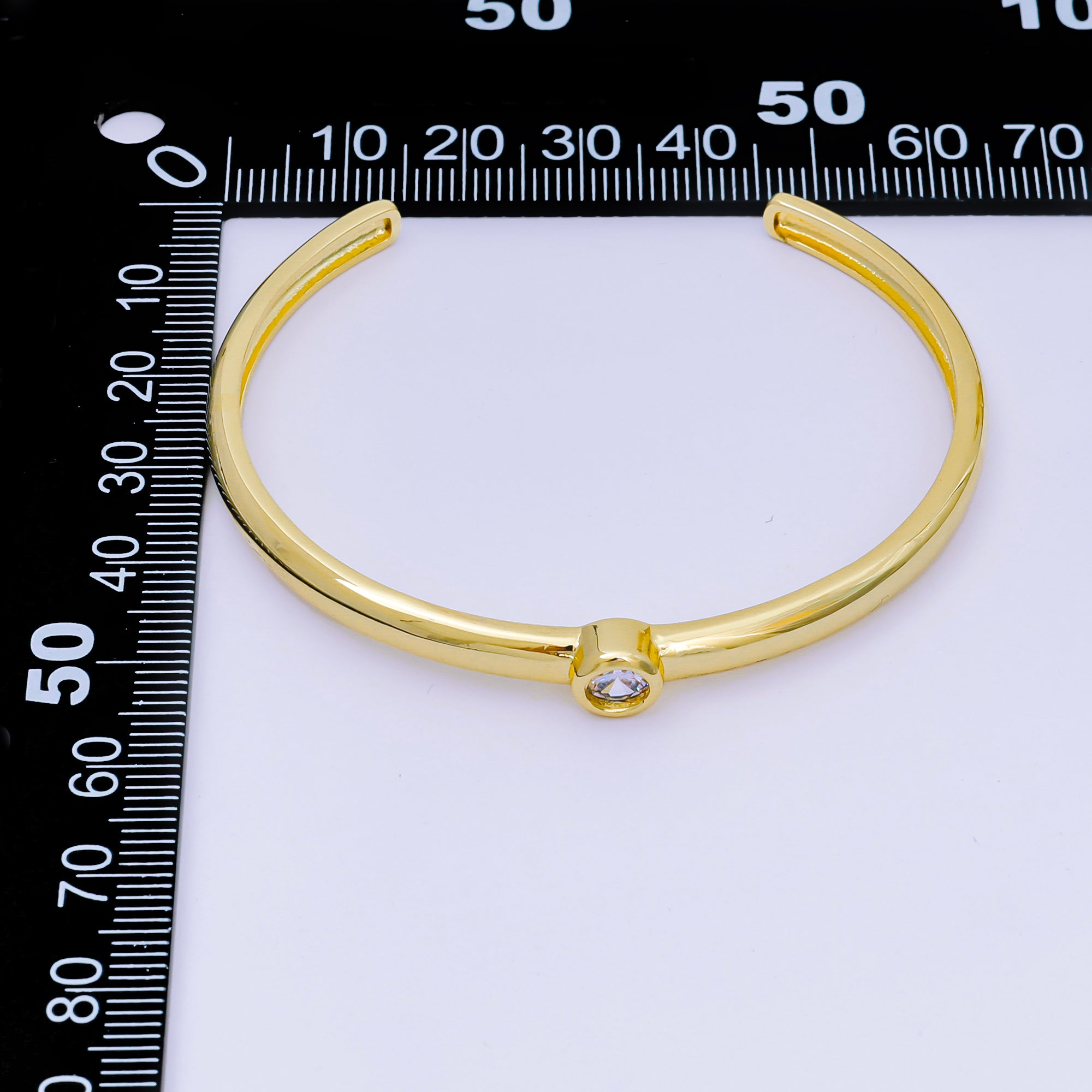 24K Gold Filled Round CZ Minimalist Round Bracelet in Gold & Silver | WA-3094 WA-3097