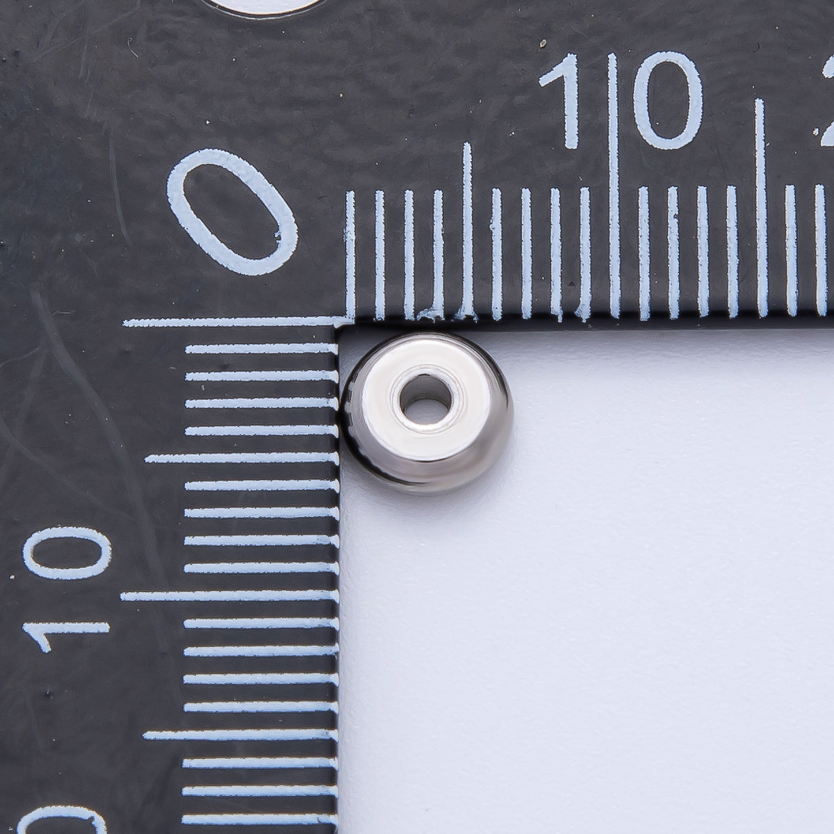 Gold 6mm Tiny Donut Rondelle Minimalist Spacer Bead in Gold & Silver 10pcs  | B043
