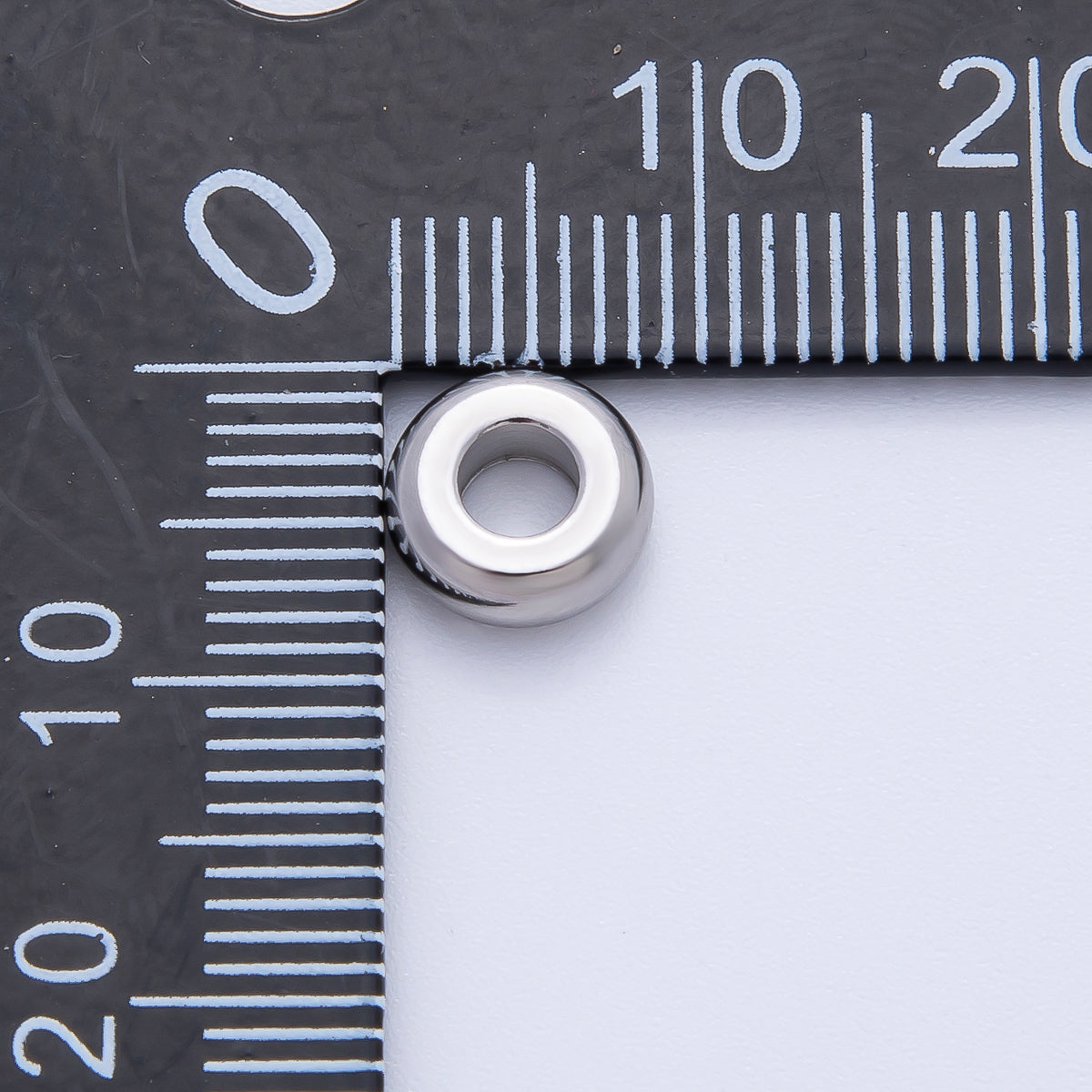 18K Gold Filled Alloy 8mm Thick Circle Spacer Bead in Gold & Silver | B218