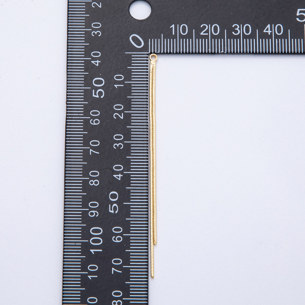 18K Gold Filled 73mm Minimalist Double Snake Chain Tassel Finding Fringe Jewelry | Z1642