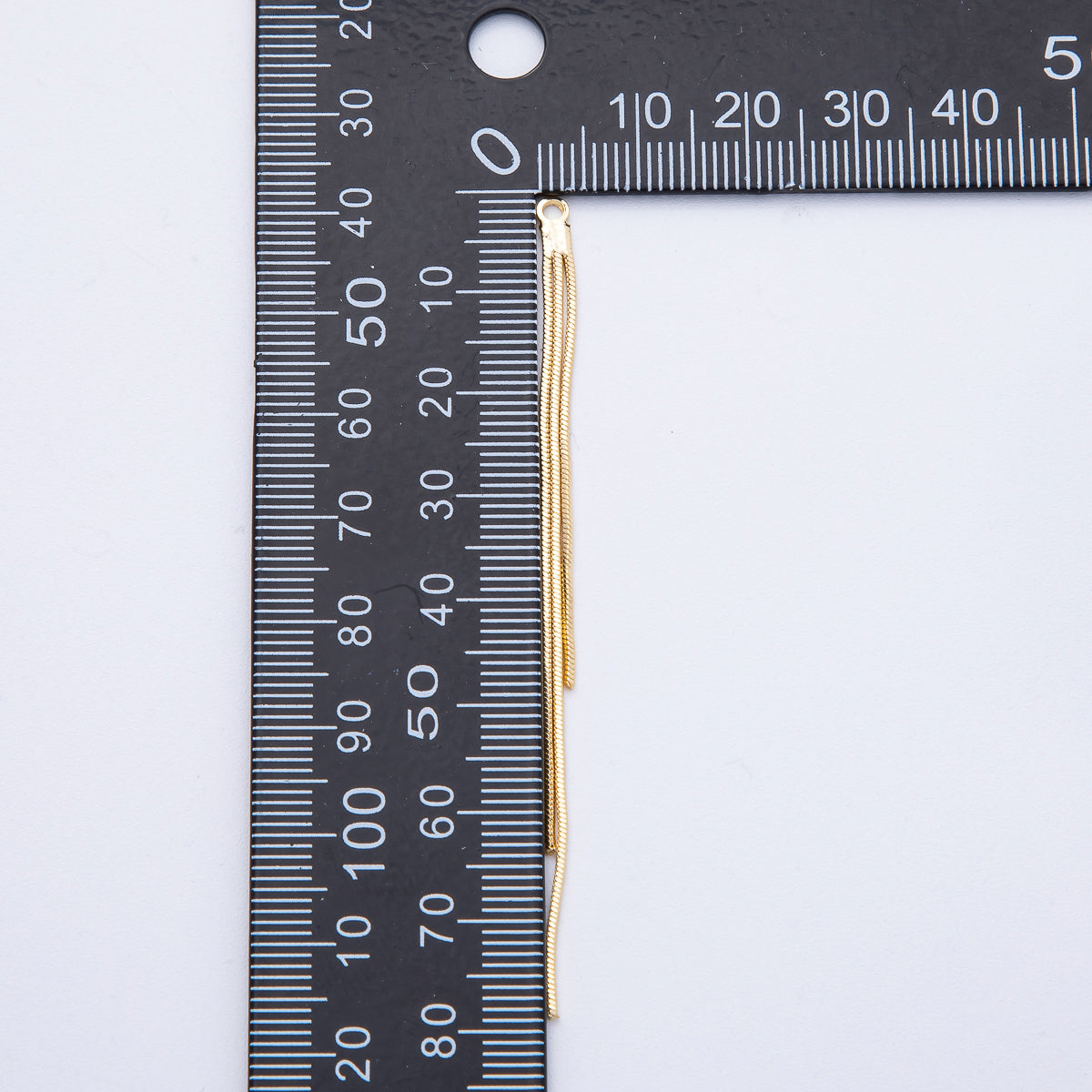 18K Gold Filled 78mm Minimalist Triple Cocoon Snake Chain Tassel Finding Fringe Jewelry | Z1641