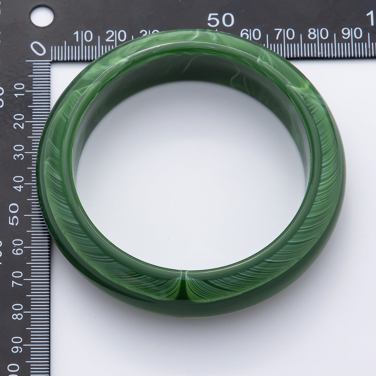 Green Solid Resin Acrylic Wide Bangle Bracelet | WA-3400 ~ WA-3412