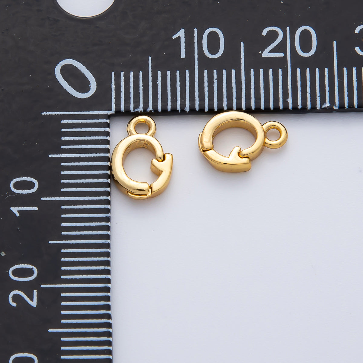 18K Gold Filled 10mm Snap Bail Clasp Open Charm Pendant Findings| Z1463