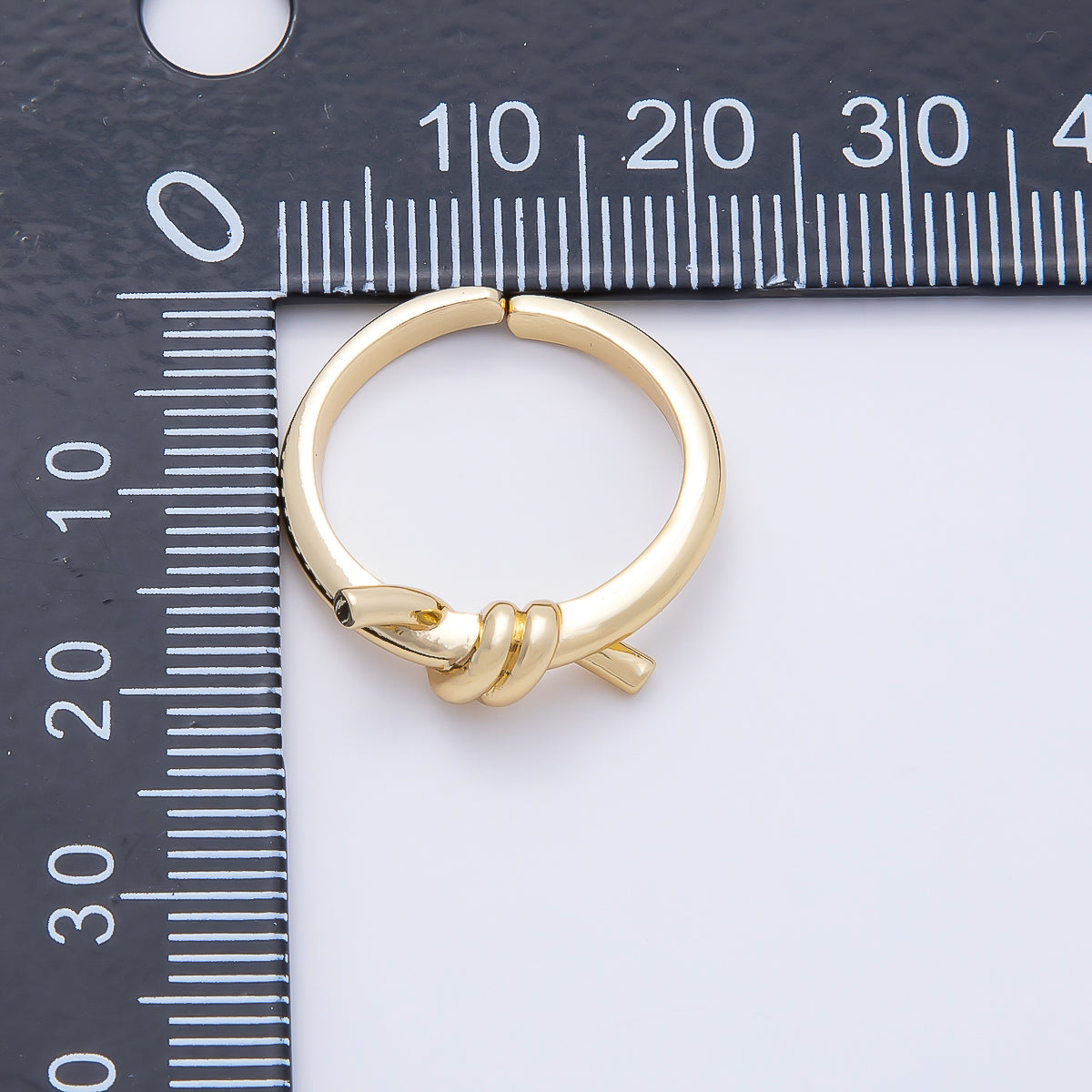 16K Gold Filled Minimalist Twisted Tied Knot Bow Ring | Rings-00194