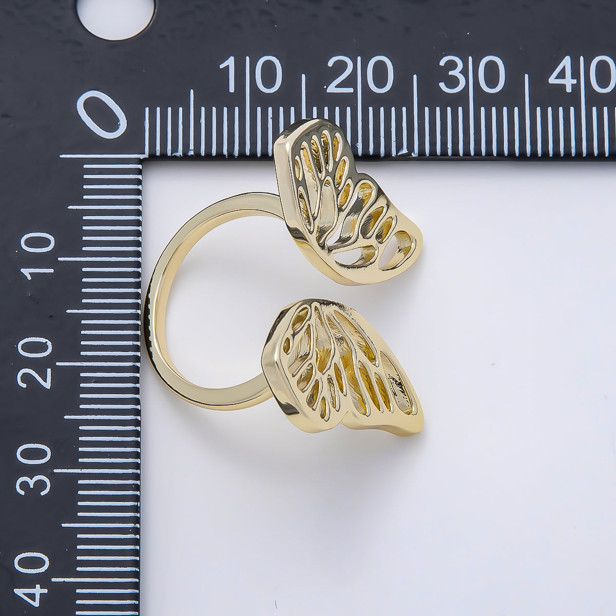 16K Gold Filled Minimalist Butterfly Mariposa Open Wrap Ring | Rings-00174