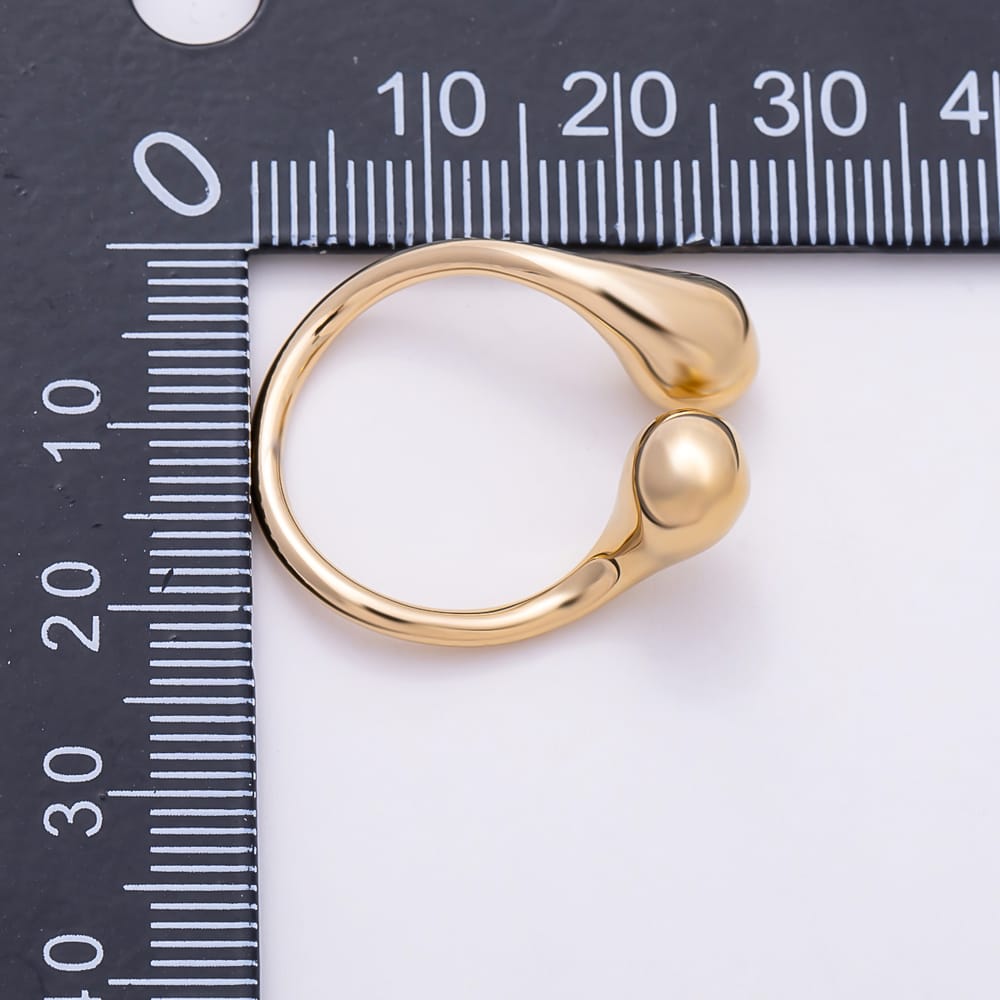 Stainless Steel Minimalist Double Molten Wrap Ring | Rings-00430