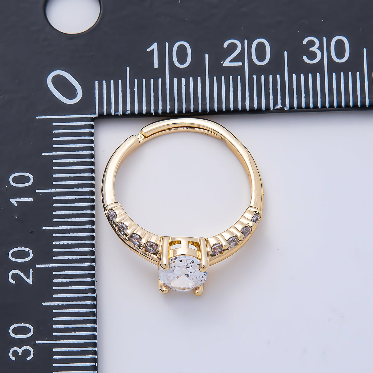 16K Gold Filled Oval Micro Paved CZ Adjustable Ring in Gold & Silver | Rings-00164 Rings-00117