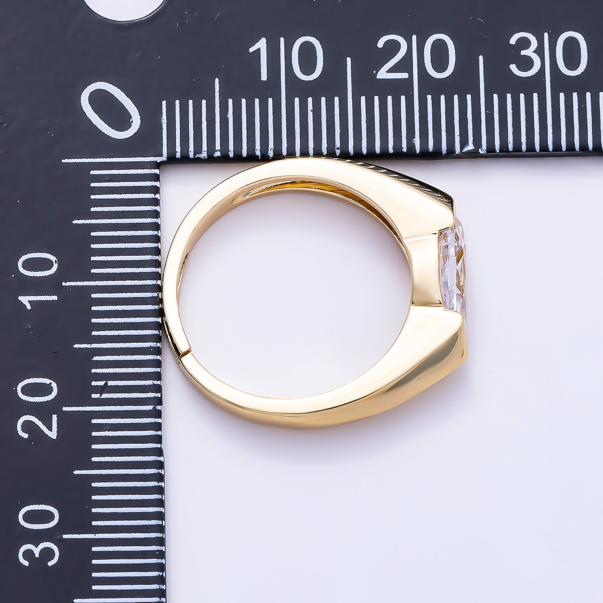 16K Gold Filled Clear CZ Marquise Solitaire Ring in Gold & Silver | Rings-00404 Rings-00405